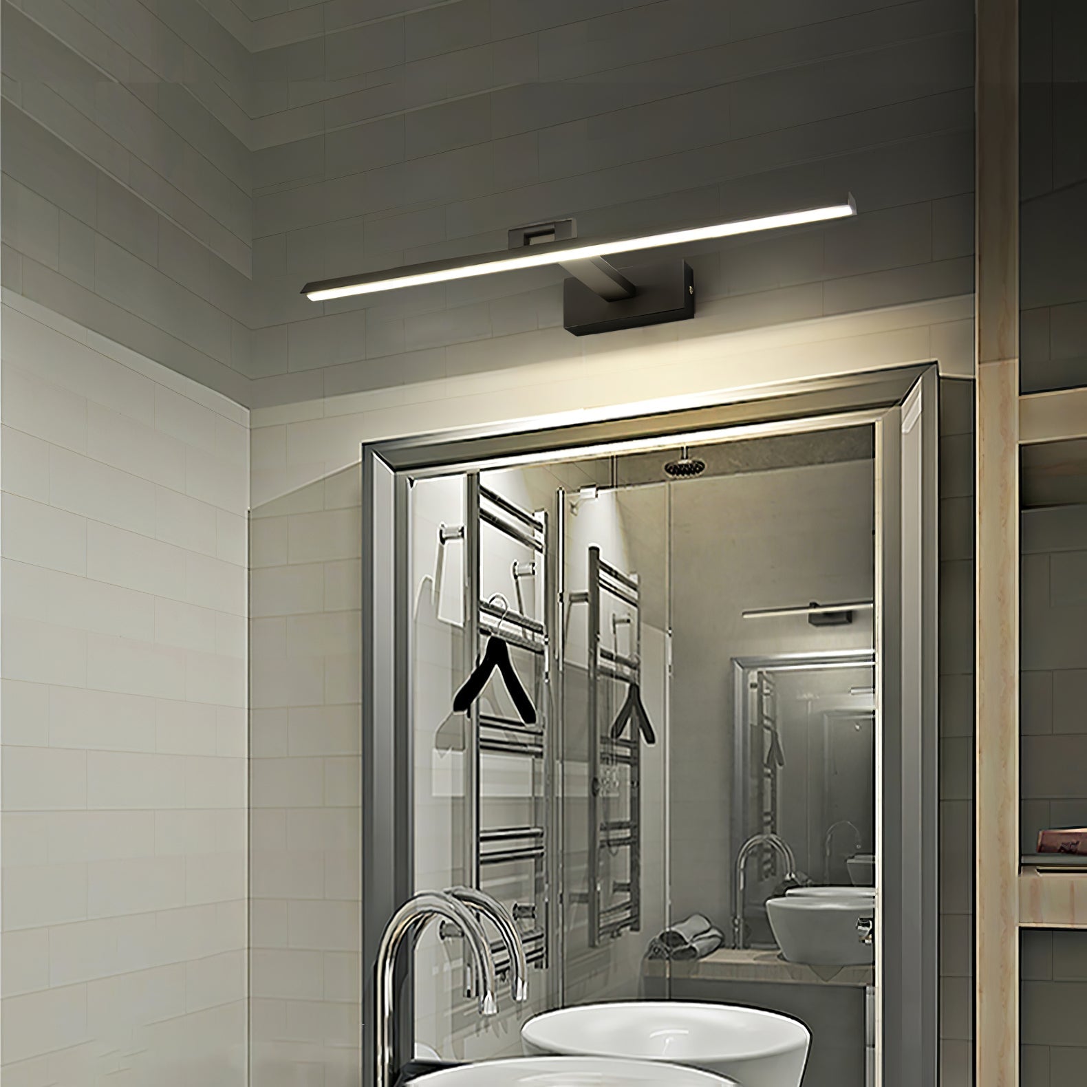 Linear Modern Minimalist Bathroom Wall Lamp-Neutral Decor