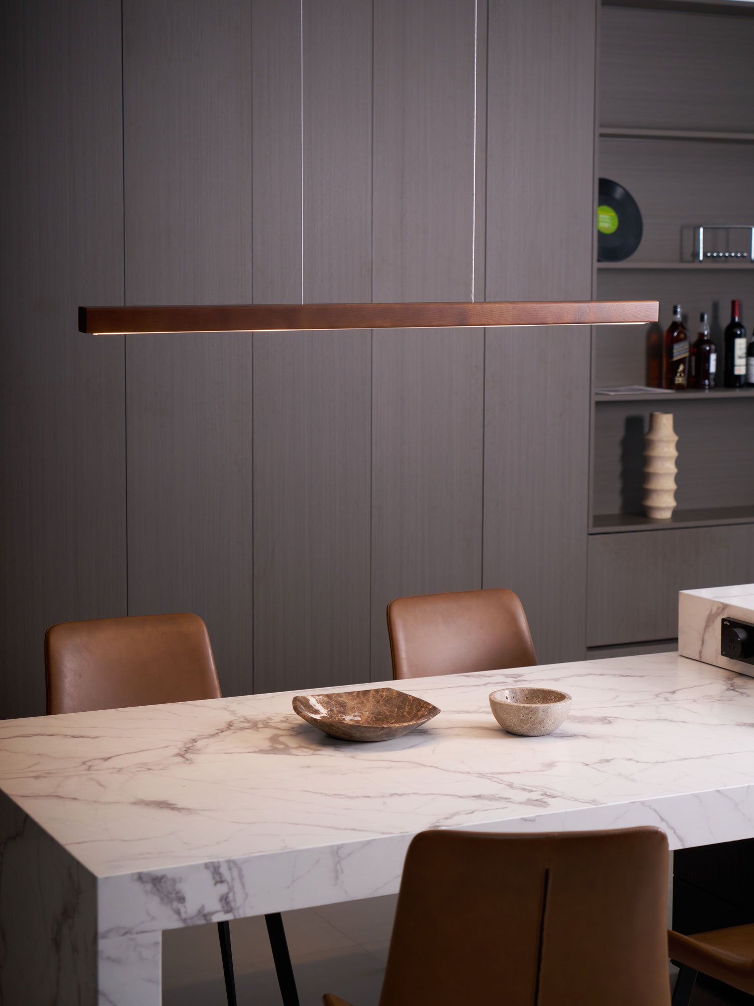 Aro Wooden Pendant Light-Neutral Decor