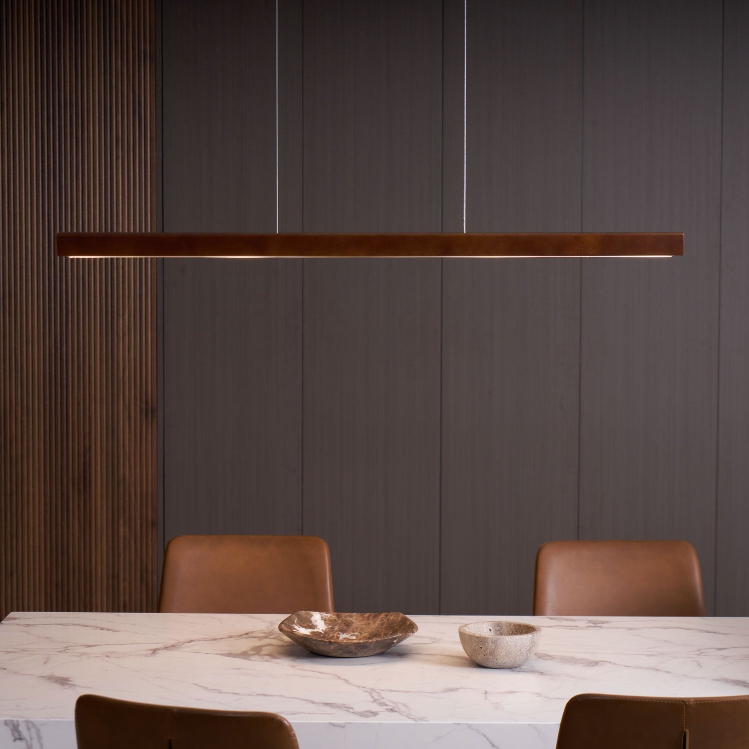 Elowen Linear Minimalist Wood Pendant Light-Neutral Decor