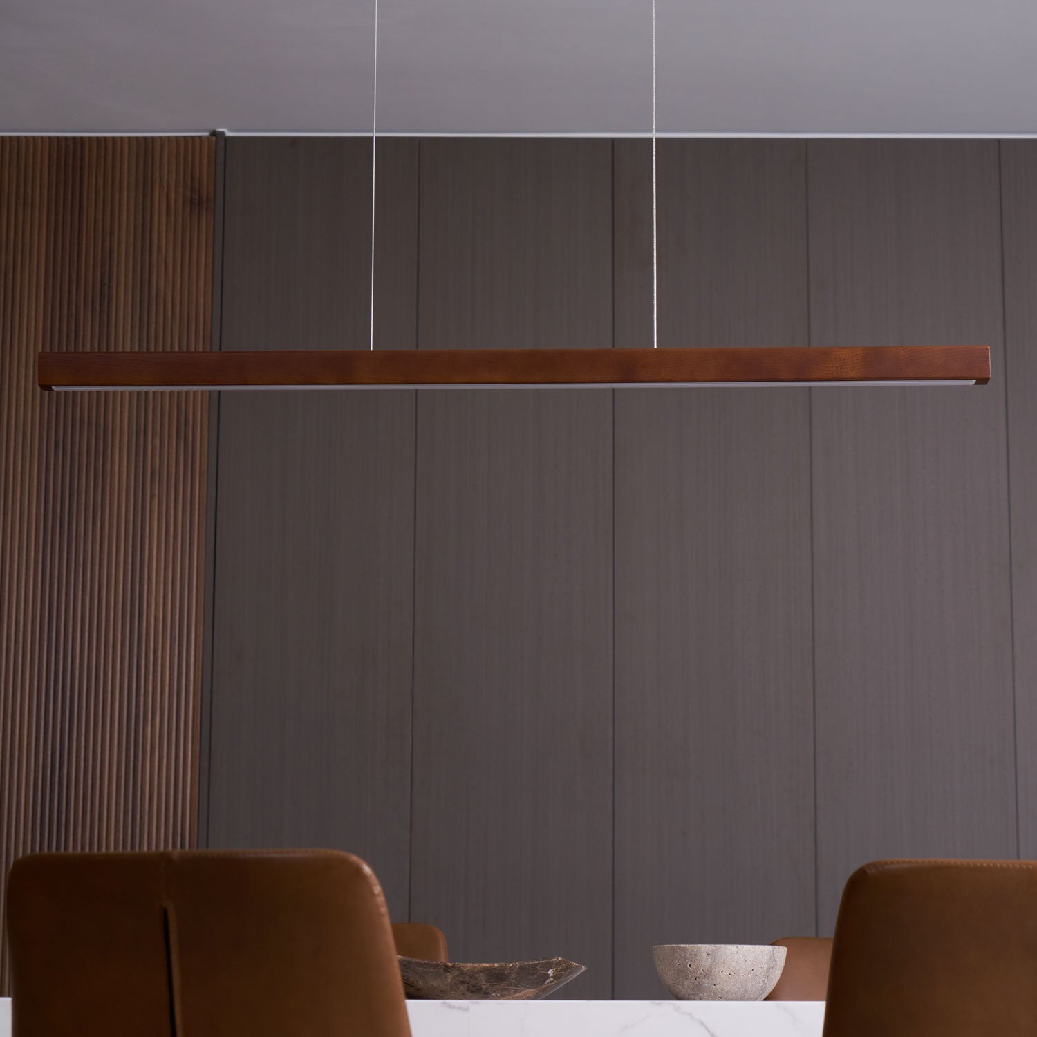 Elowen Linear Minimalist Wood Pendant Light-Neutral Decor