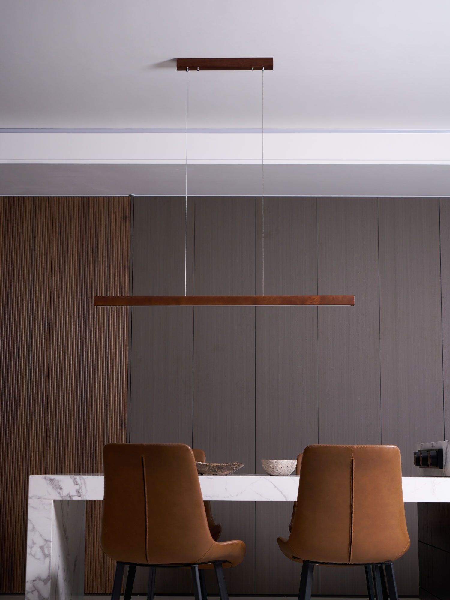 Aro Wooden Pendant Light-Neutral Decor