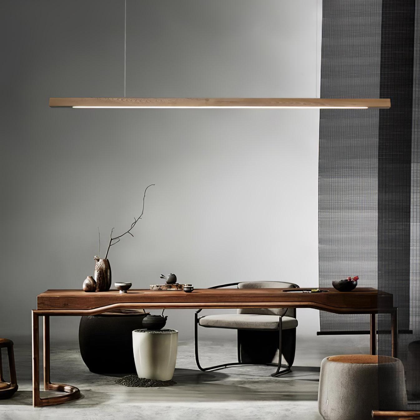 Aro Wooden Pendant Light-Neutral Decor