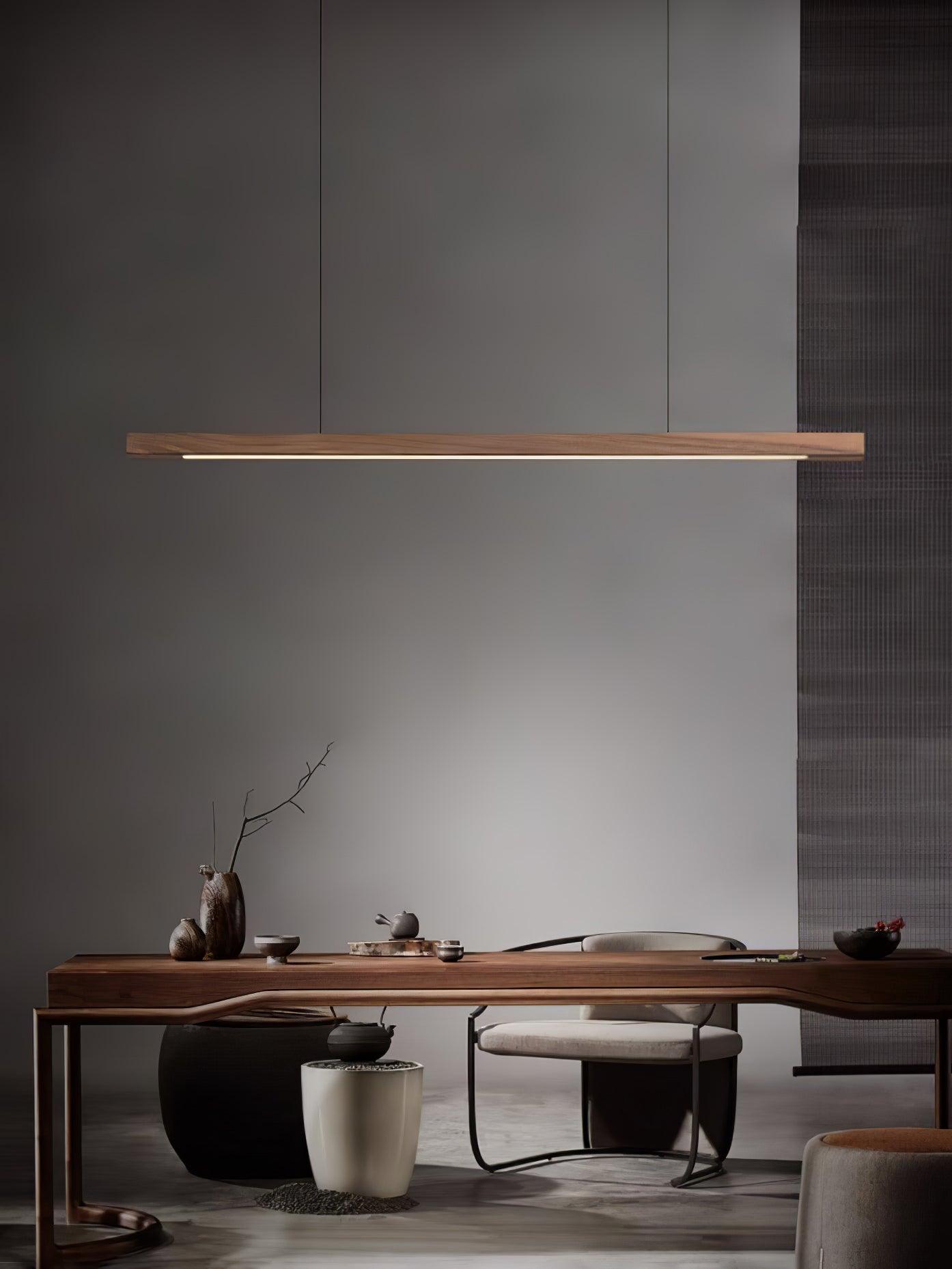 Aro Wooden Pendant Light-Neutral Decor