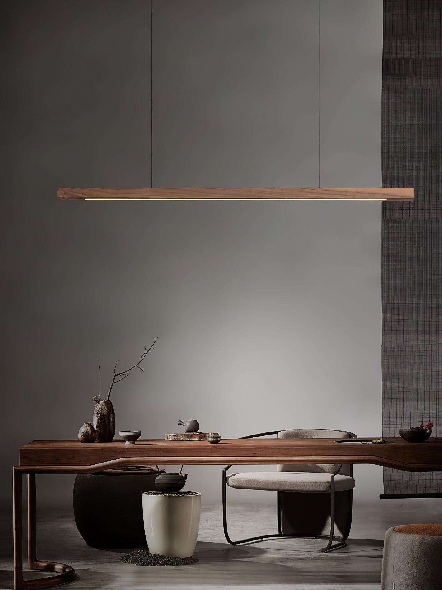 Aro Wooden Pendant Light-Neutral Decor