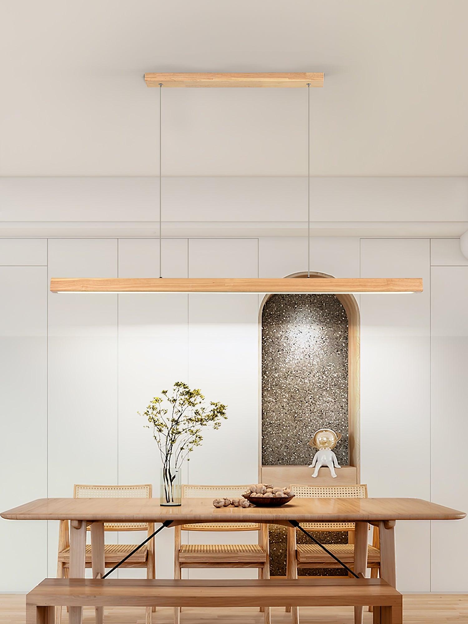 Aro Wooden Pendant Light-Neutral Decor