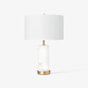 Zosilis Cylindrical Alabaster Table Lamp-Neutral Decor