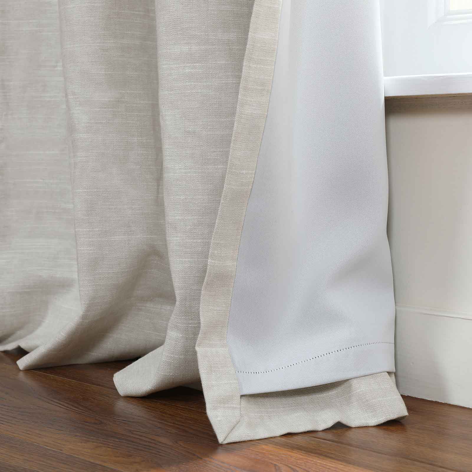 Jenna Linen Curtains & Drapes Pleated-Neutral Decor