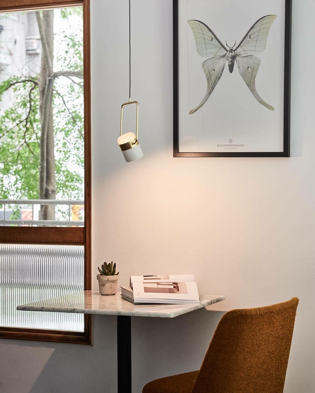 Lirael Pendant Lamp Adjustable Glass with Brass-Neutral Decor