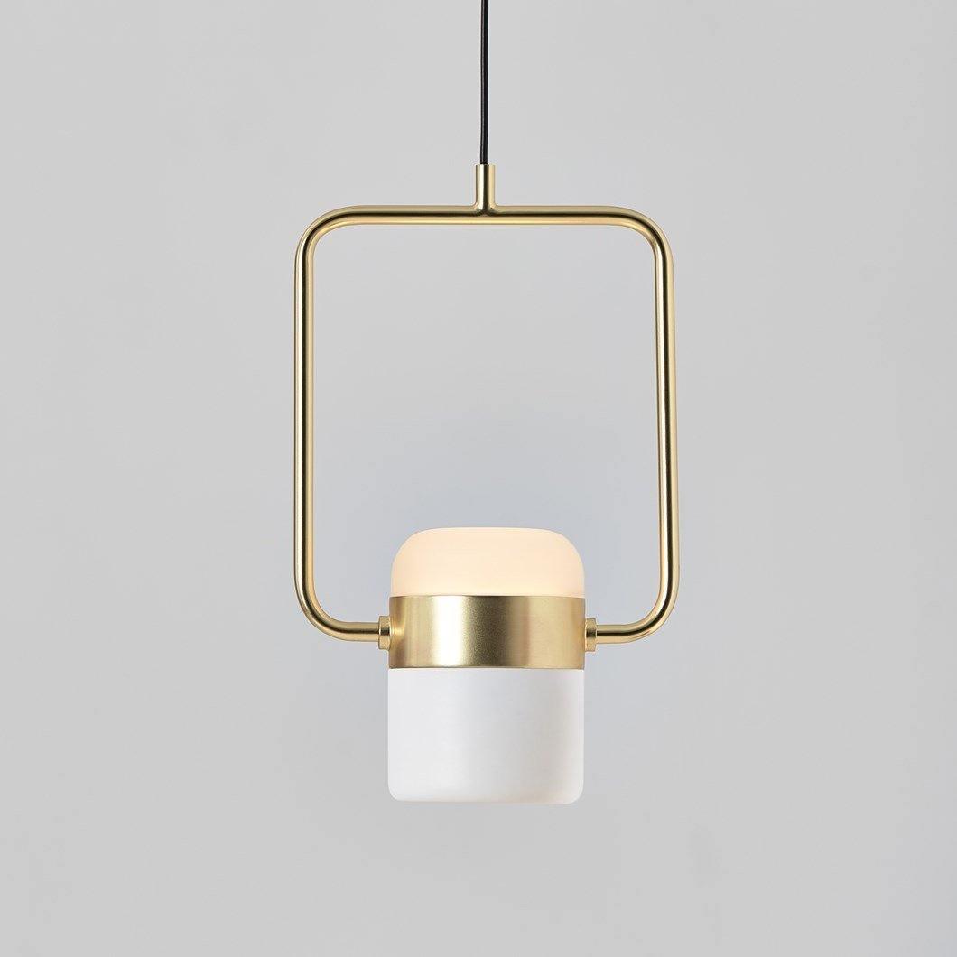 Lirael Pendant Lamp Adjustable Glass with Brass-Neutral Decor