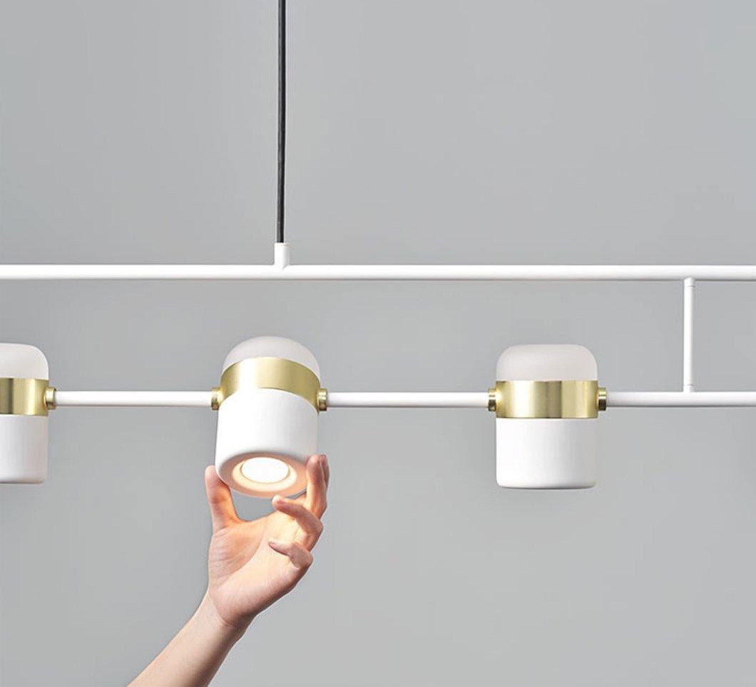 Lirael Pendant Lamp Adjustable Glass with Brass-Neutral Decor