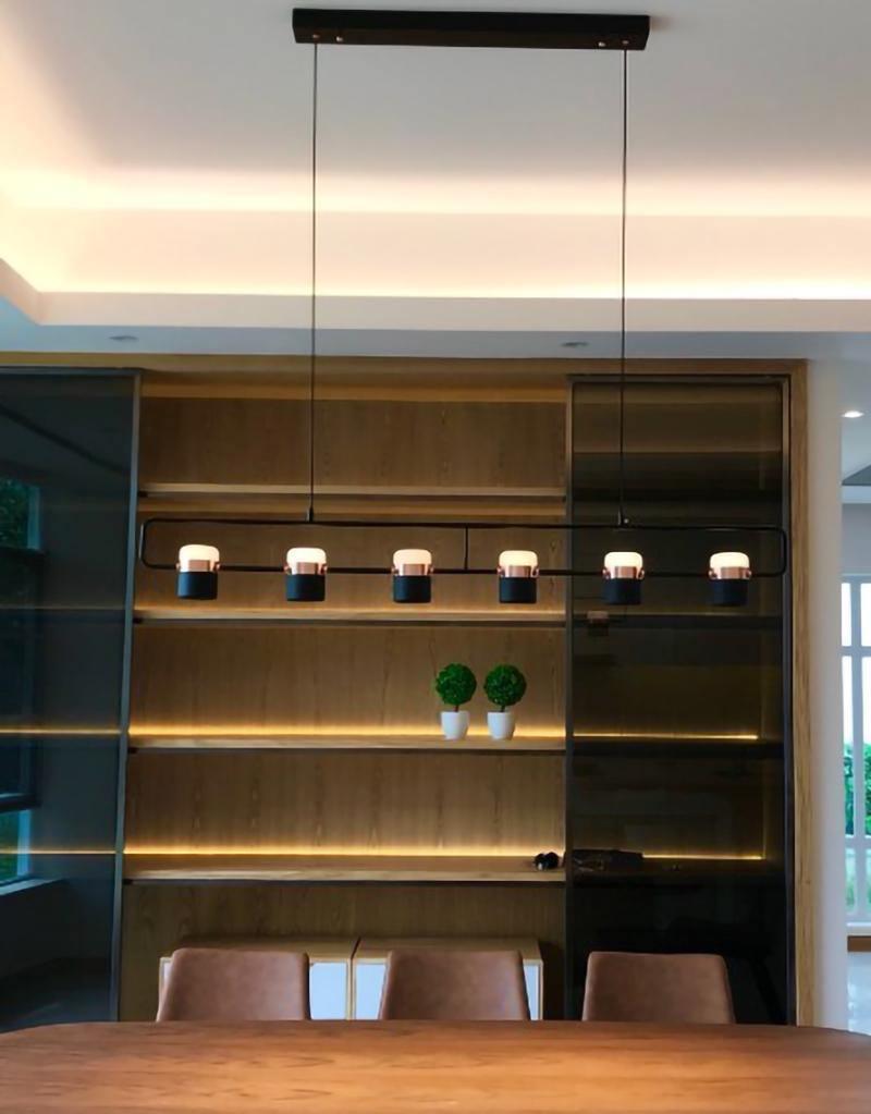 Lirael Pendant Lamp Adjustable Glass with Brass-Neutral Decor
