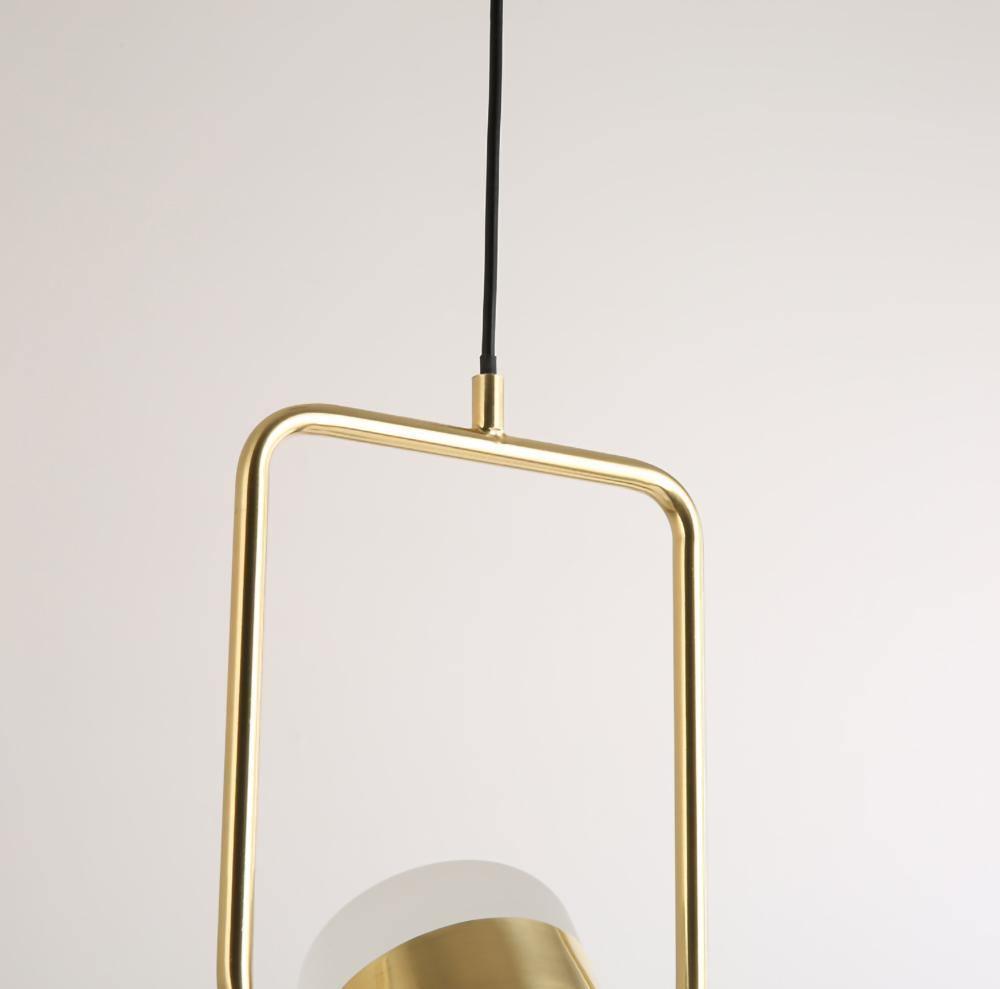 Lirael Pendant Lamp Adjustable Glass with Brass-Neutral Decor