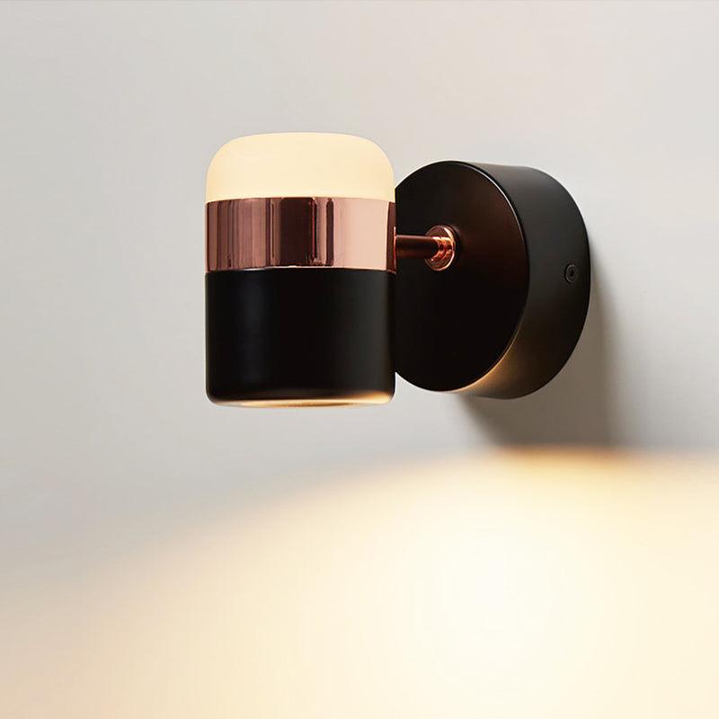 Lustra Wall Lamp Black Glass Adjustable-Neutral Decor