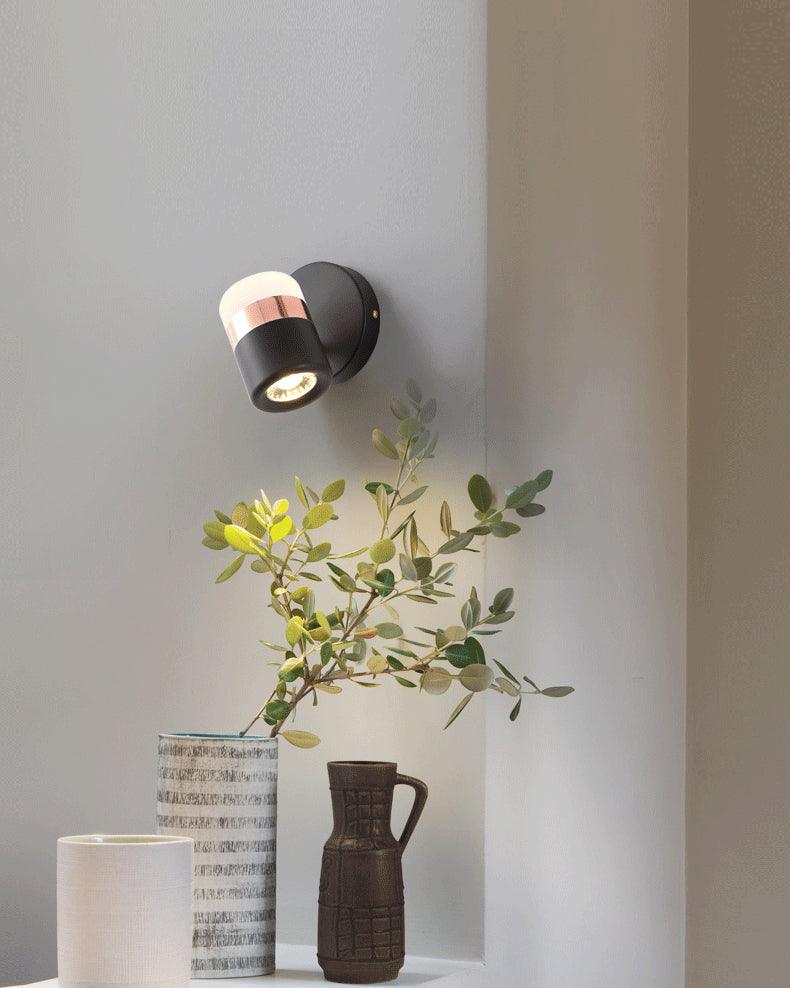 Lustra Wall Lamp Black Glass Adjustable-Neutral Decor