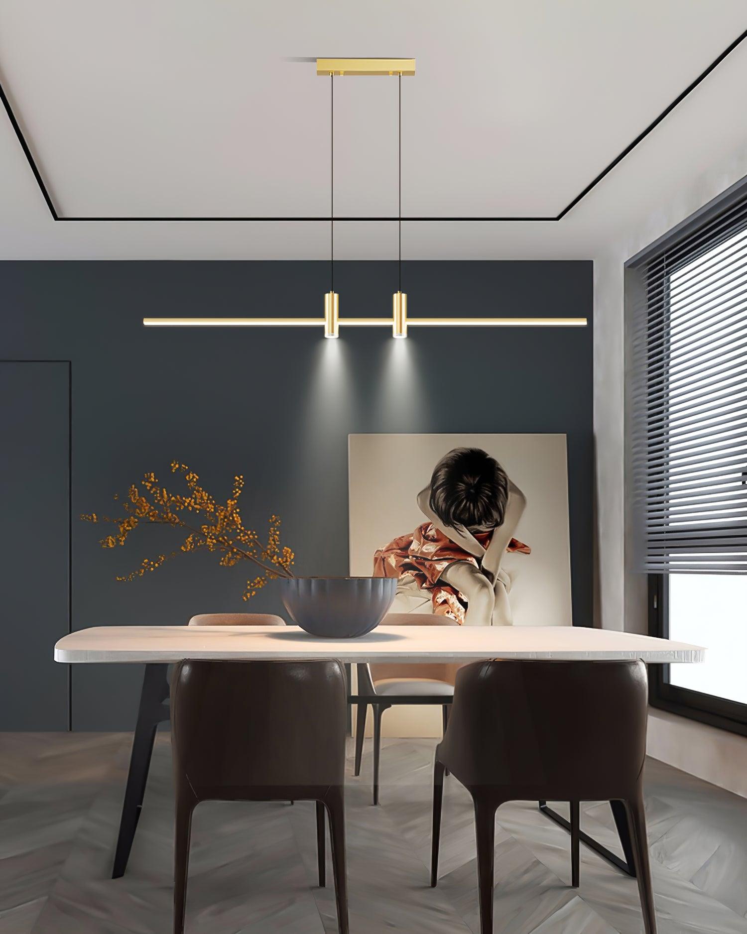 Lustra Pendant Lamp Gold Minimalist for Dining-Neutral Decor