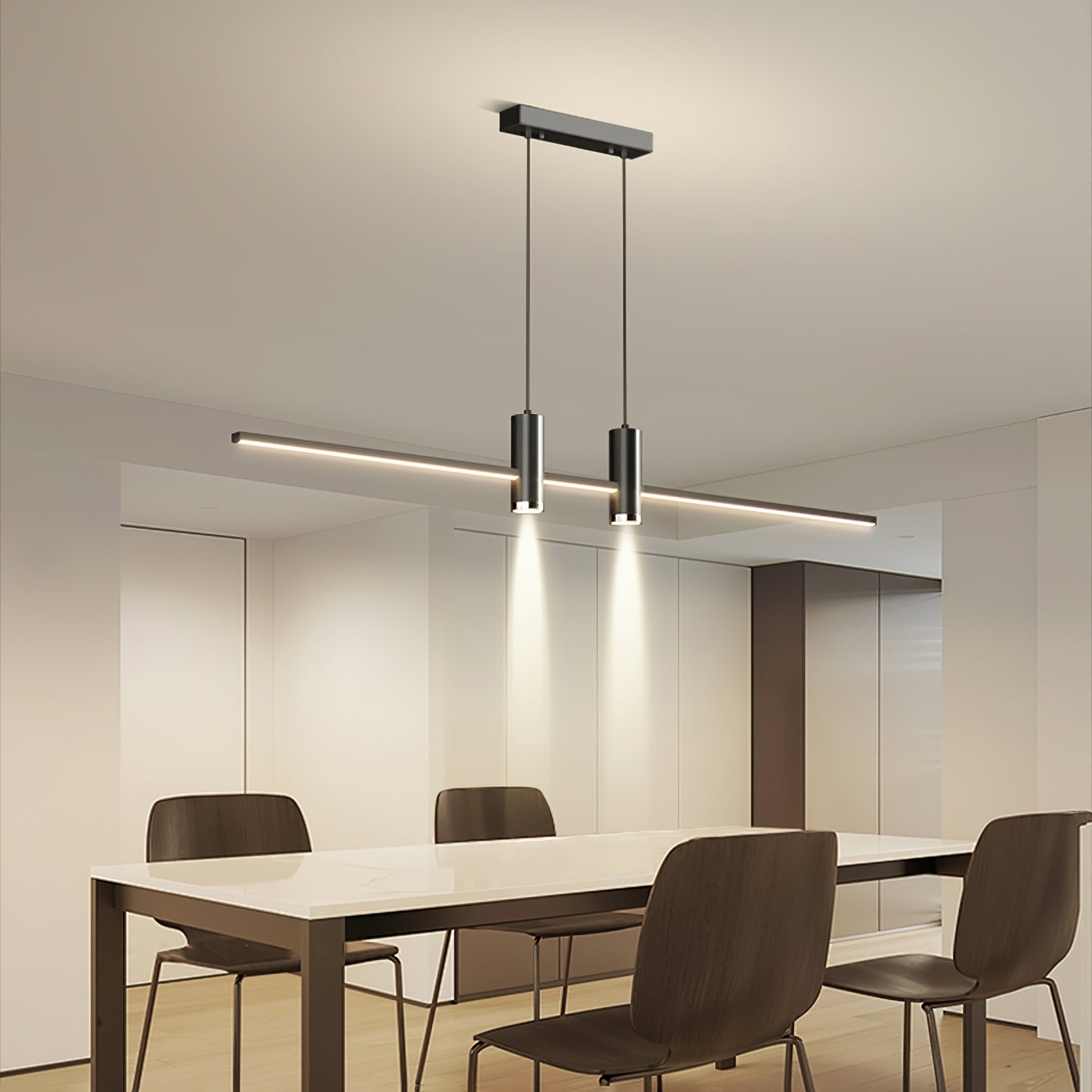 Lustra Pendant Lamp Gold Minimalist for Dining-Neutral Decor