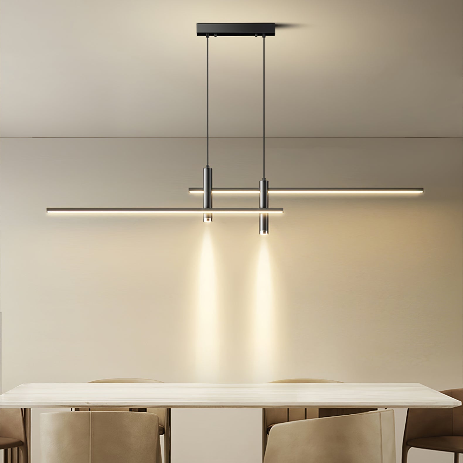 Prym Pendant Light Modern Linear Dining Room - Neutral Decor