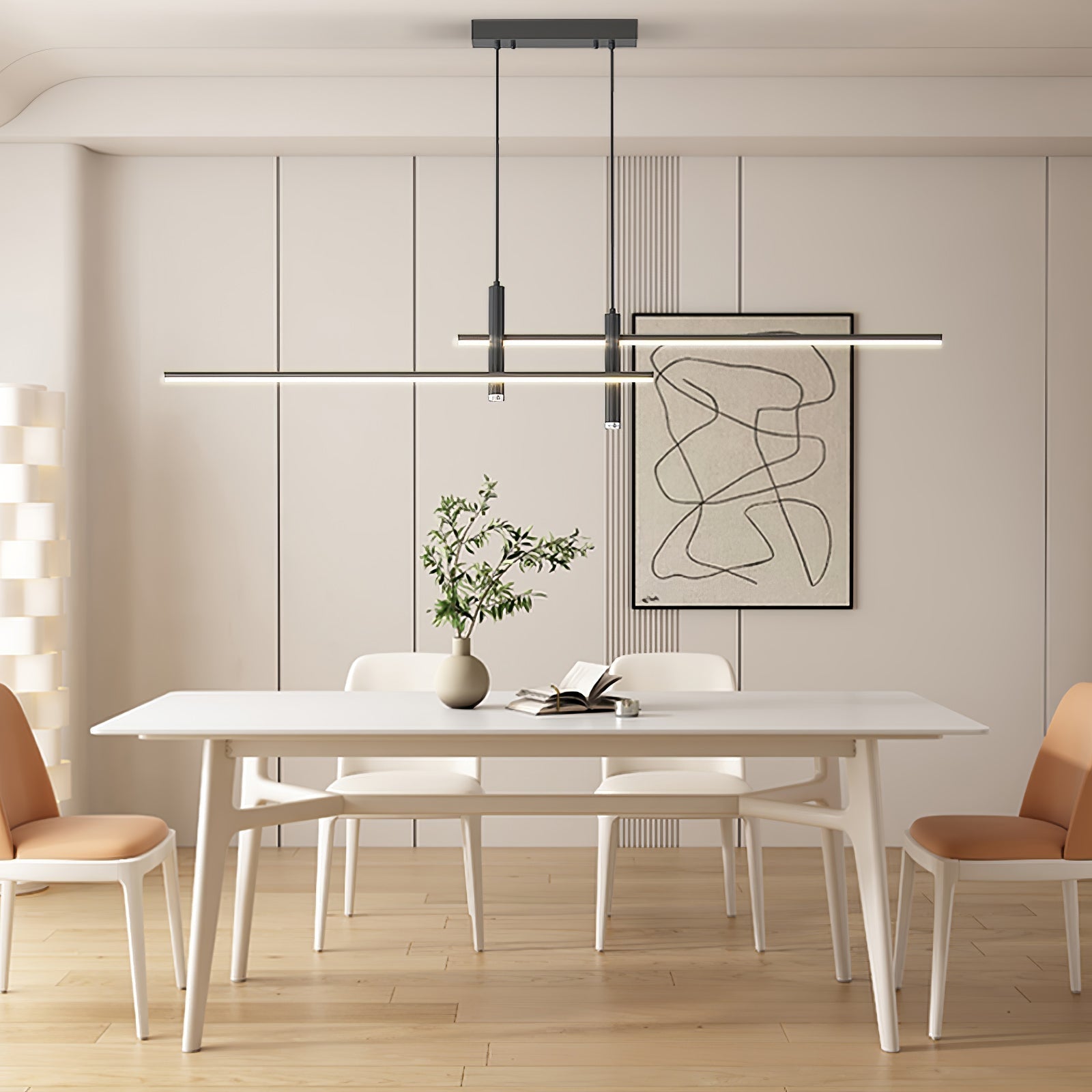 Prym Pendant Light Modern Linear Dining Room - Neutral Decor