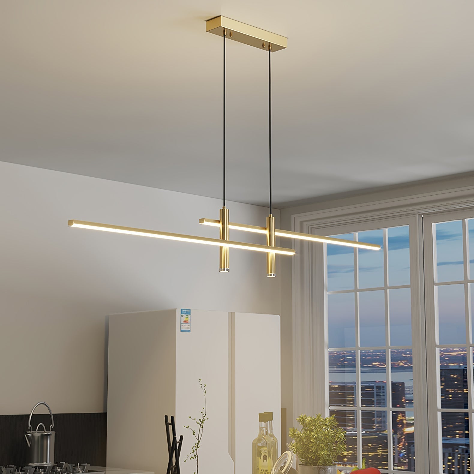 Prym Pendant Light Modern Linear Dining Room - Neutral Decor