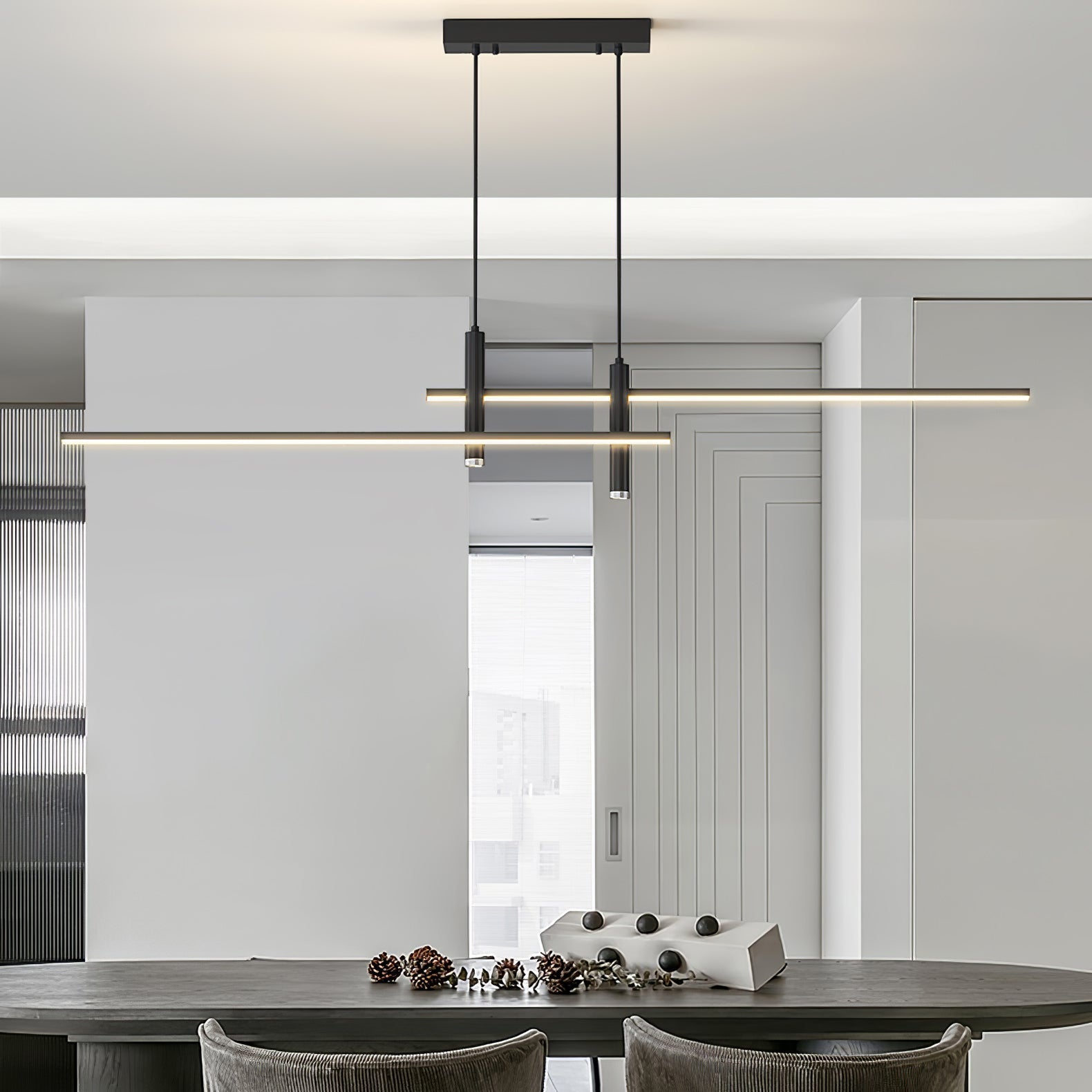 Prym Pendant Light Modern Linear Dining Room - Neutral Decor