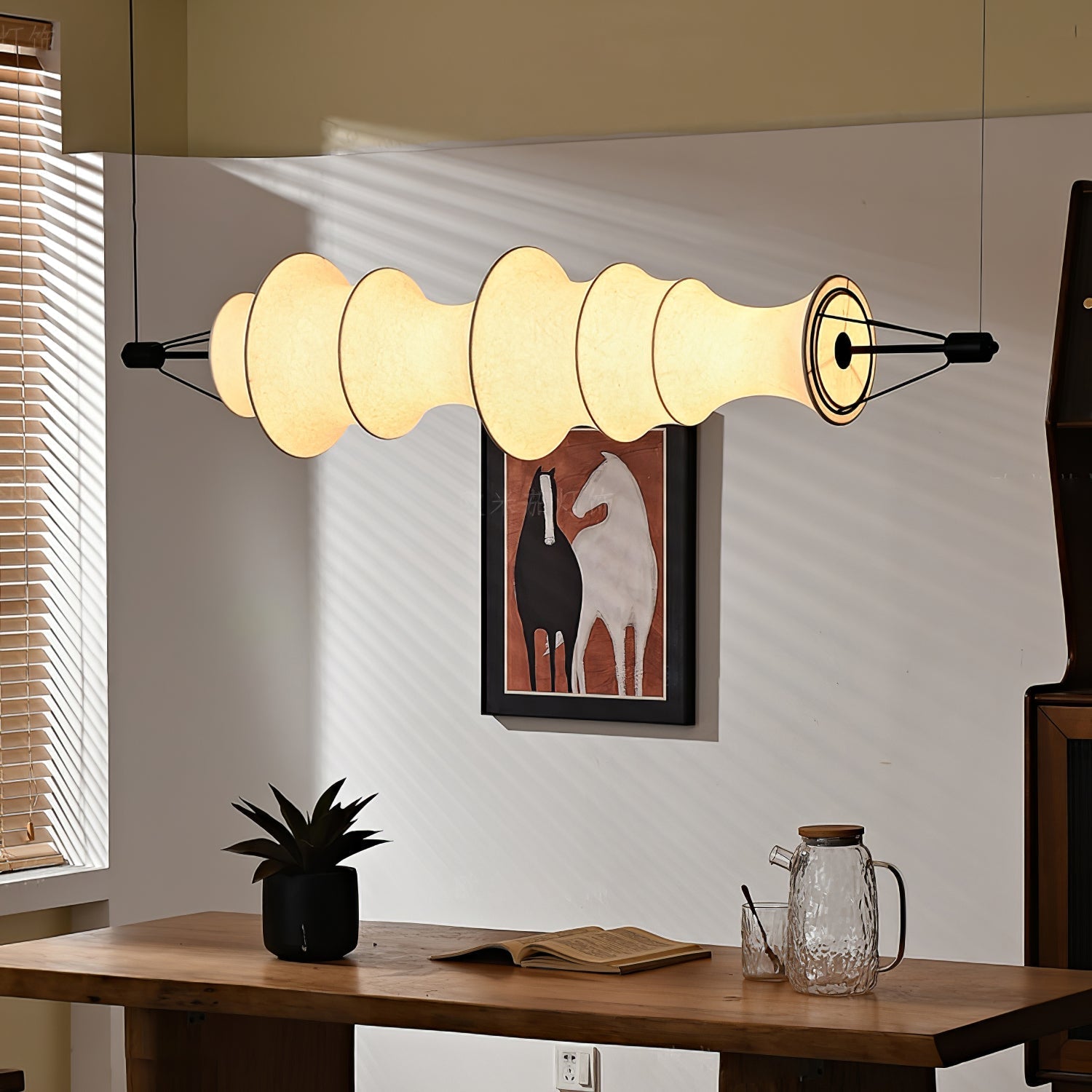 Avlorisra Art Elegance Silk Pendant Lamp-Neutral Decor