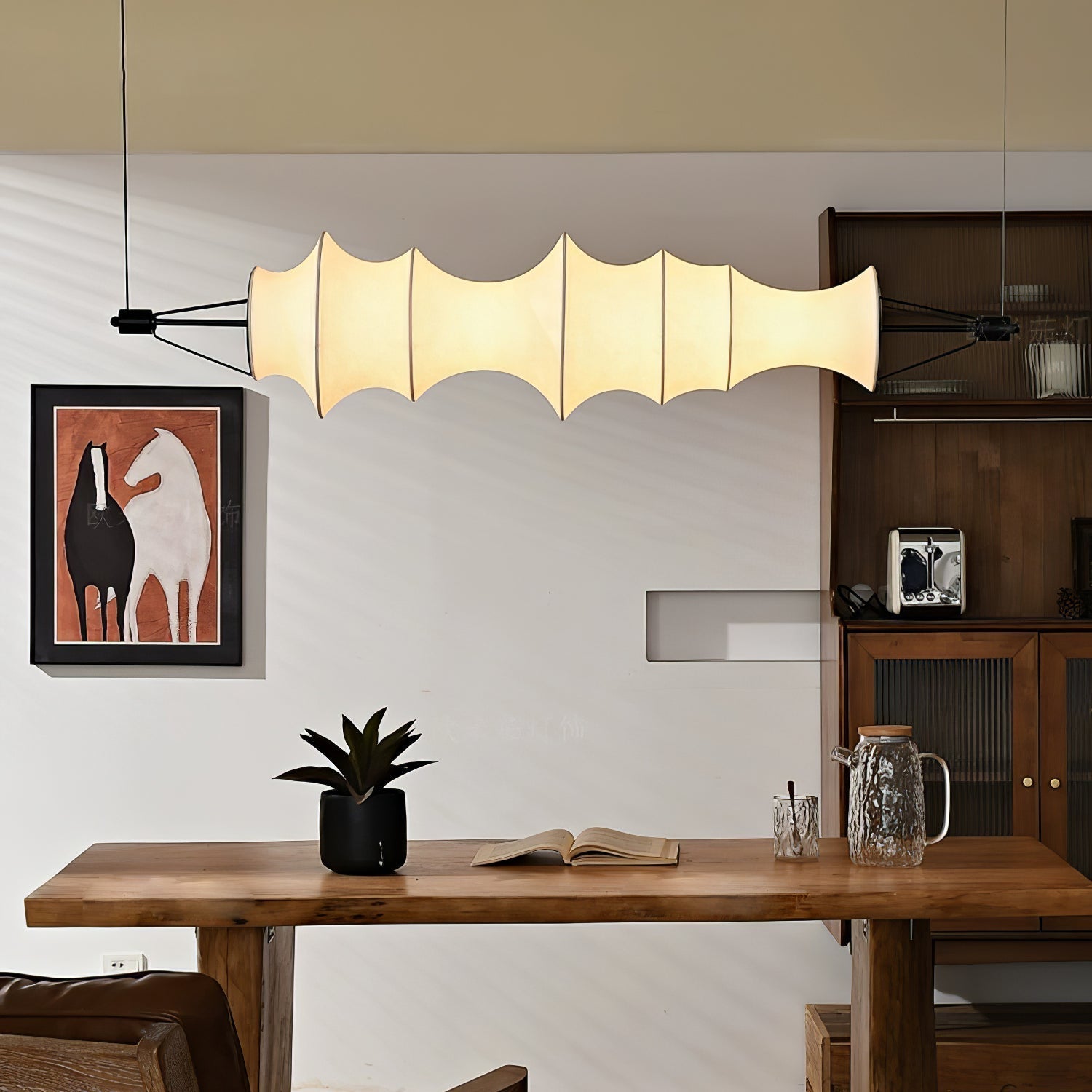 Avlorisra Art Elegance Silk Pendant Lamp-Neutral Decor