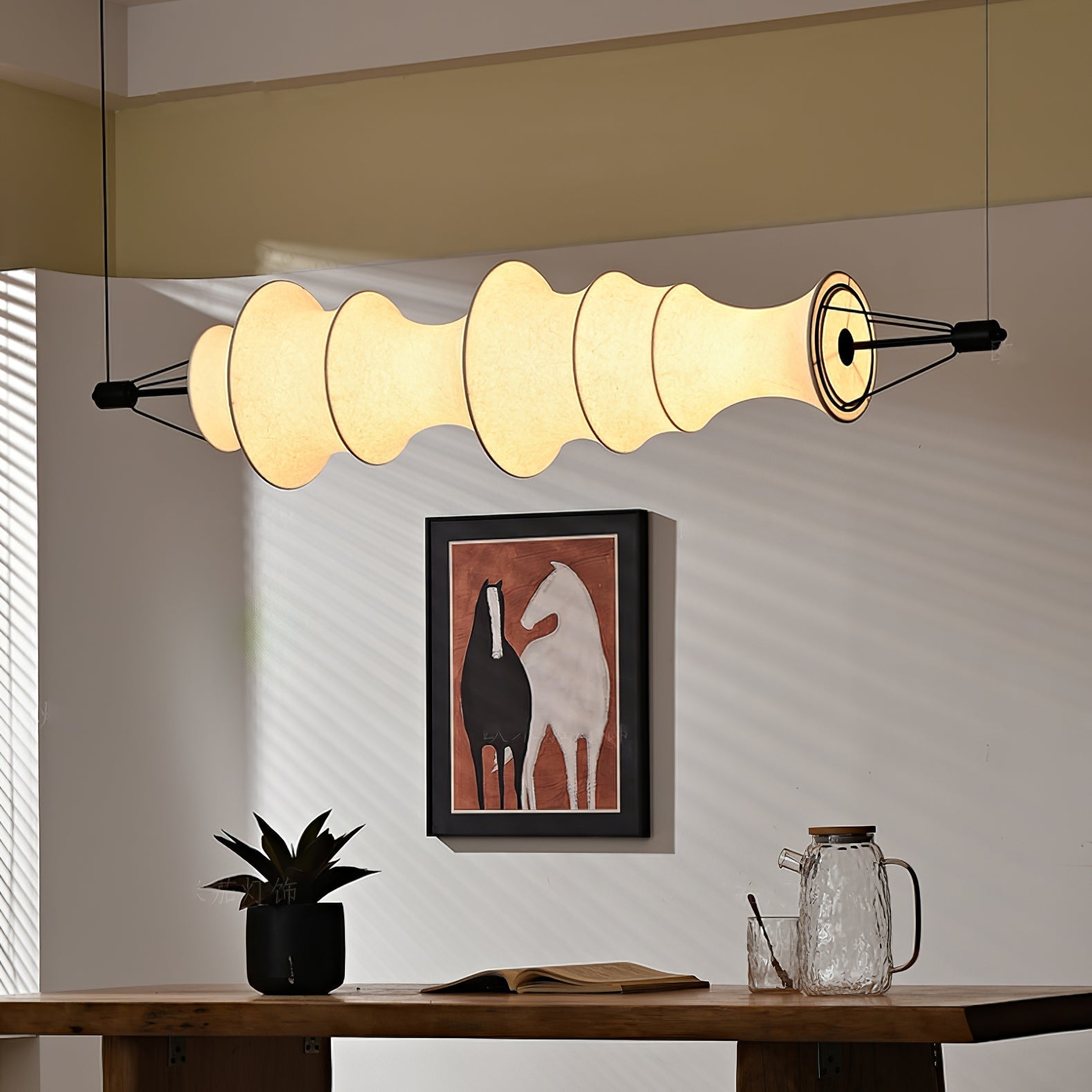 Avlorisra Art Elegance Silk Pendant Lamp-Neutral Decor