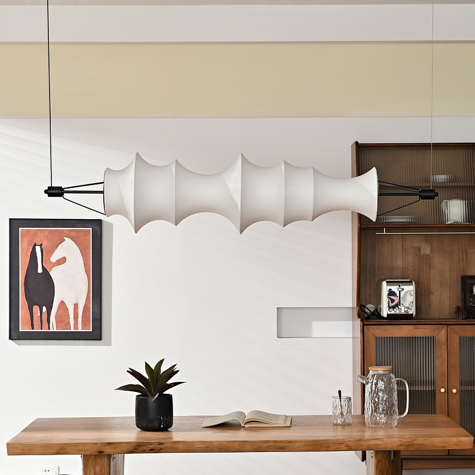 Avlorisra Art Elegance Silk Pendant Lamp-Neutral Decor