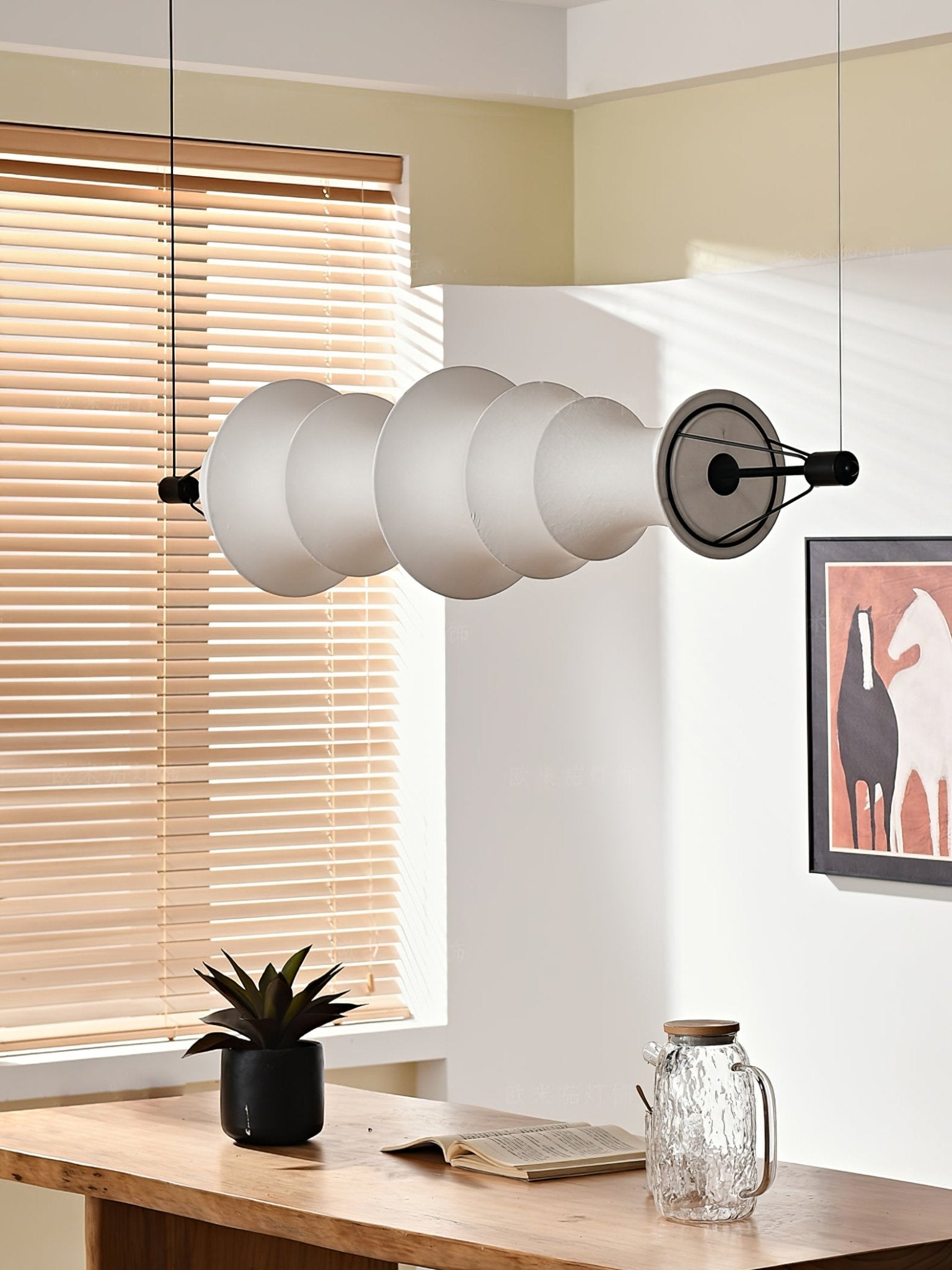 Avlorisra Art Elegance Silk Pendant Lamp-Neutral Decor