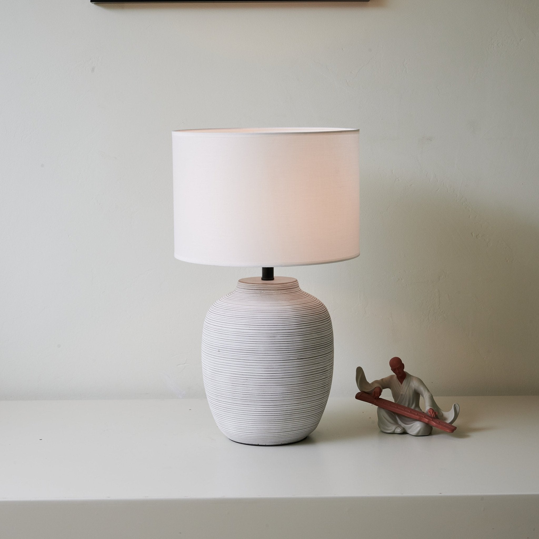 Edward Minimalist Ceramics Table Lamp-Neutral Decor