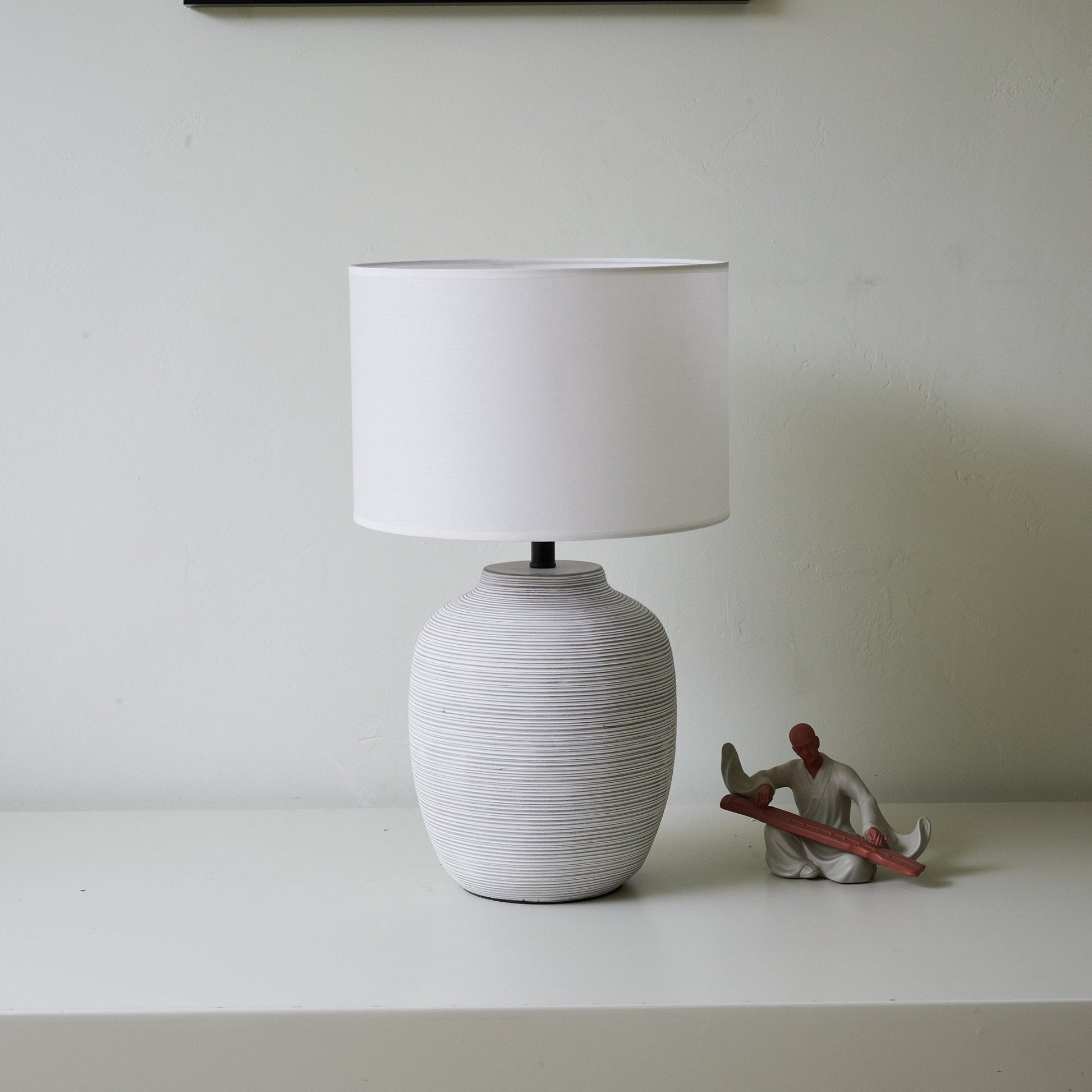 Edward Minimalist Ceramics Table Lamp-Neutral Decor