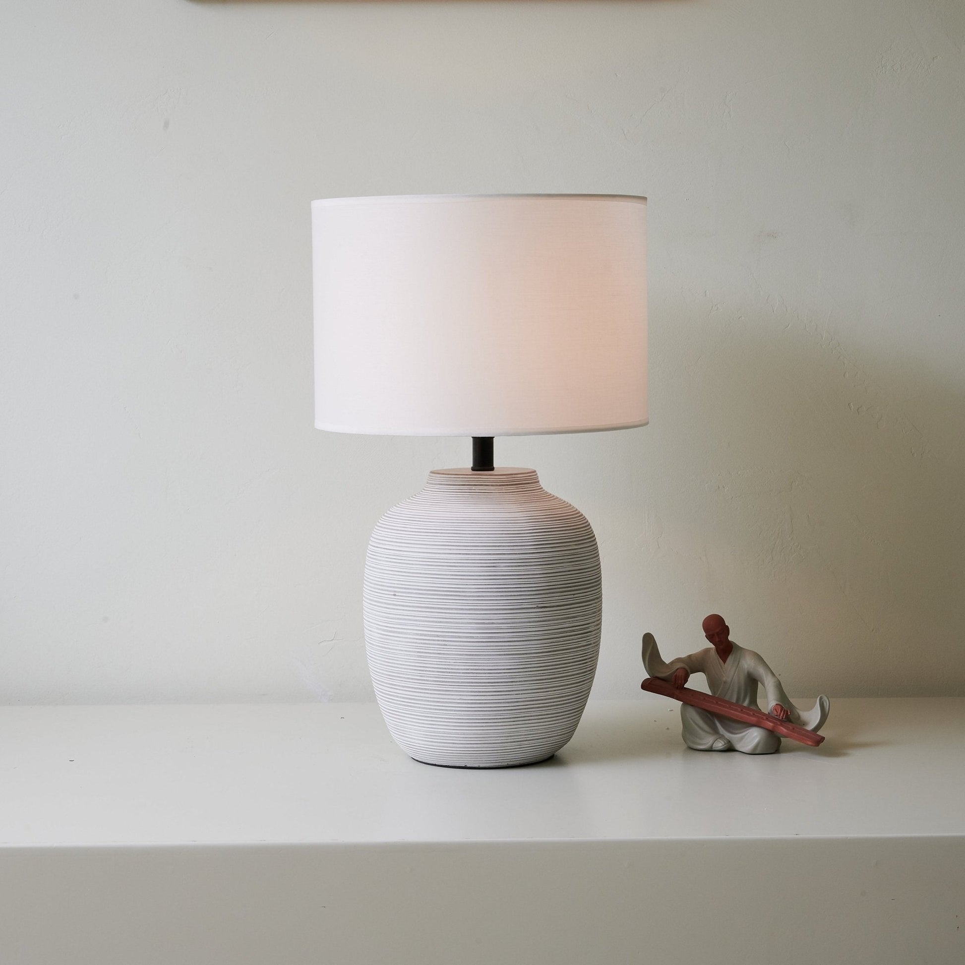 Edward Minimalist Ceramics Table Lamp-Neutral Decor