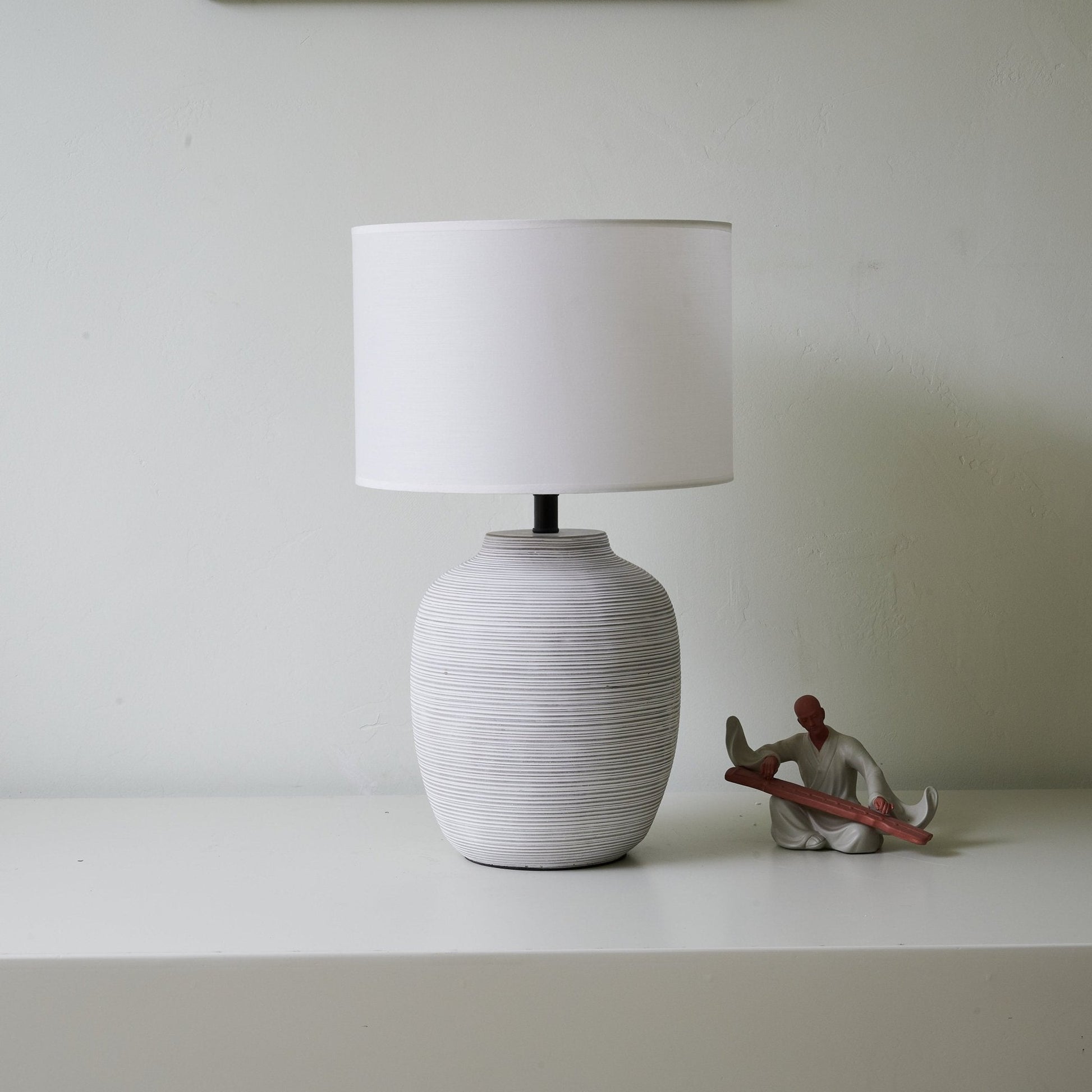 Edward Minimalist Ceramics Table Lamp-Neutral Decor