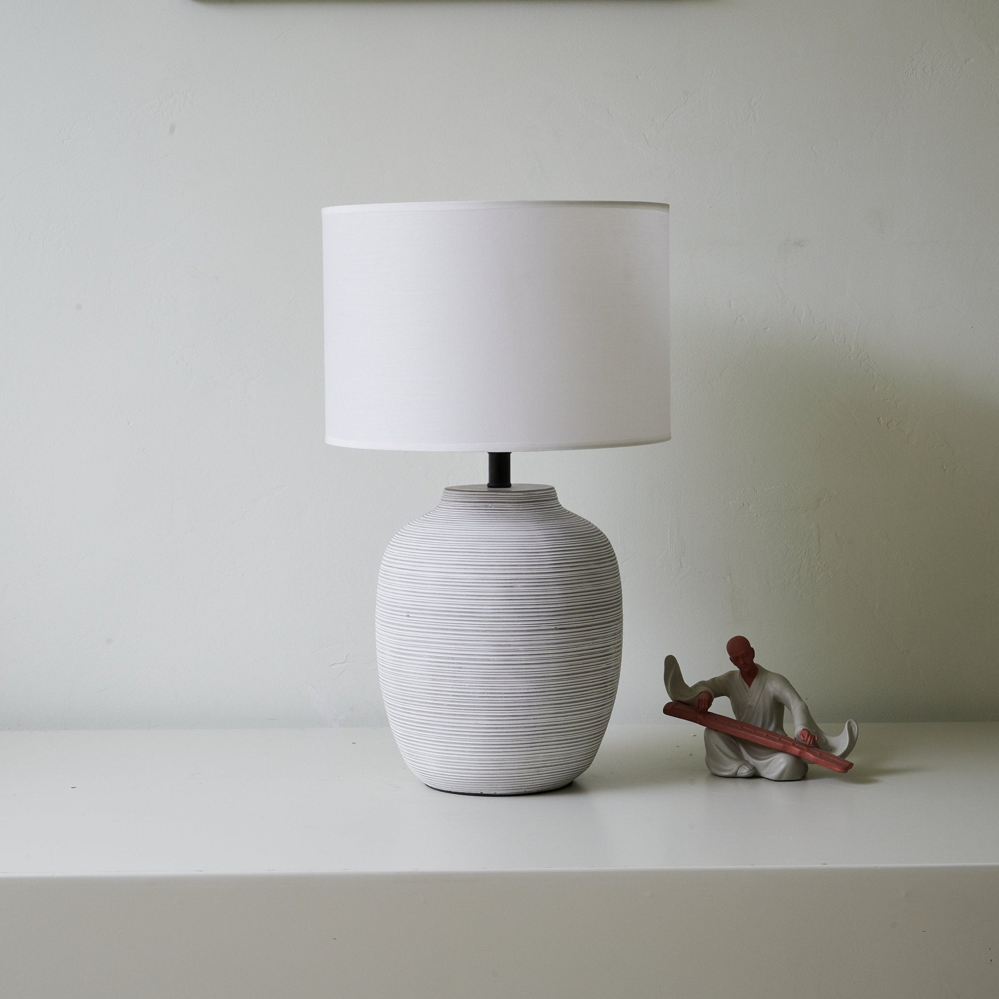 Edward Minimalist Ceramics Table Lamp-Neutral Decor