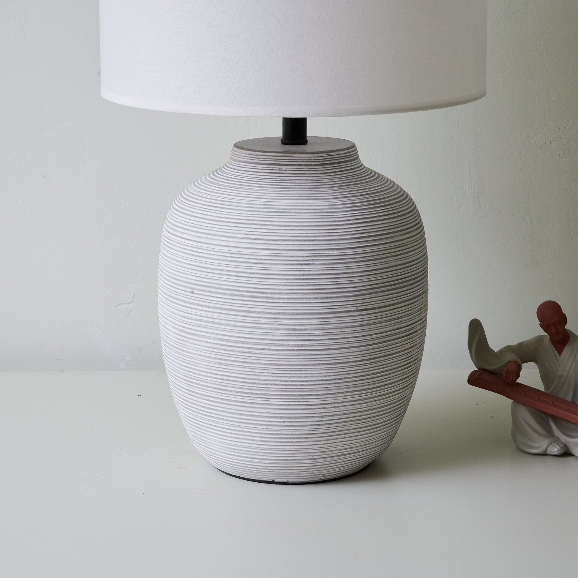 Edward Minimalist Ceramics Table Lamp-Neutral Decor