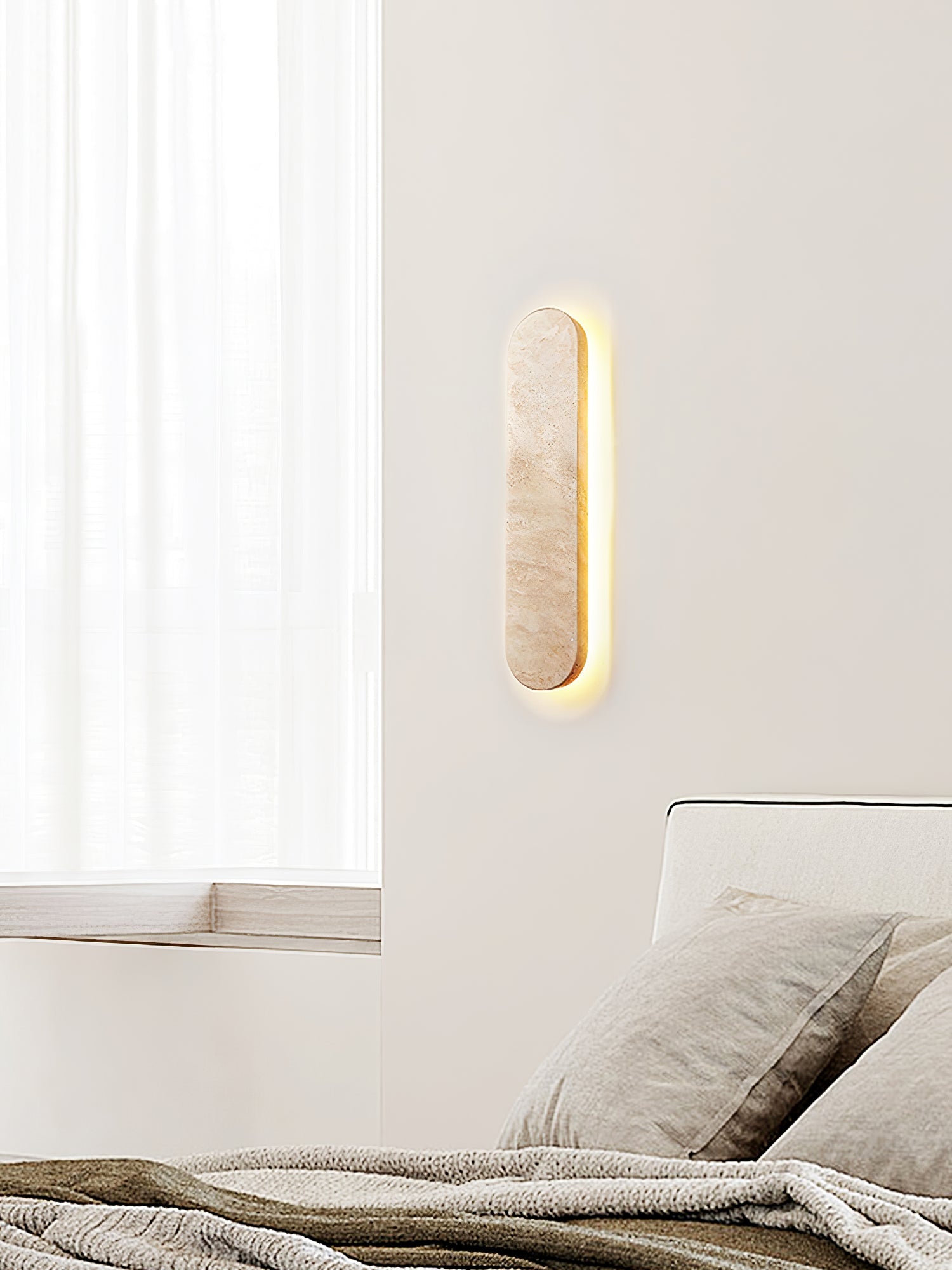 Elraee Travertine Wall Light-Neutral Decor