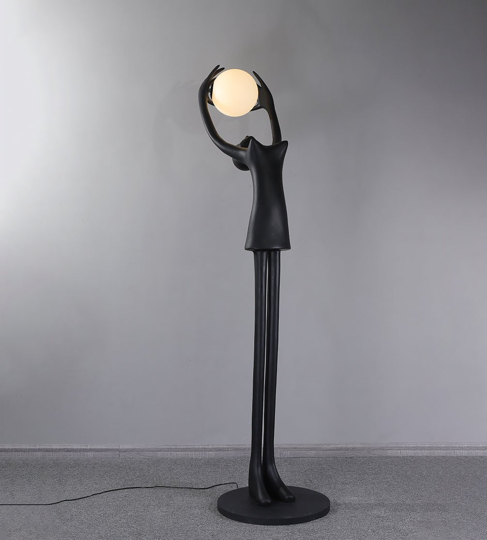 Lynorel Figurative Black Floor Lamp-Neutral Decor