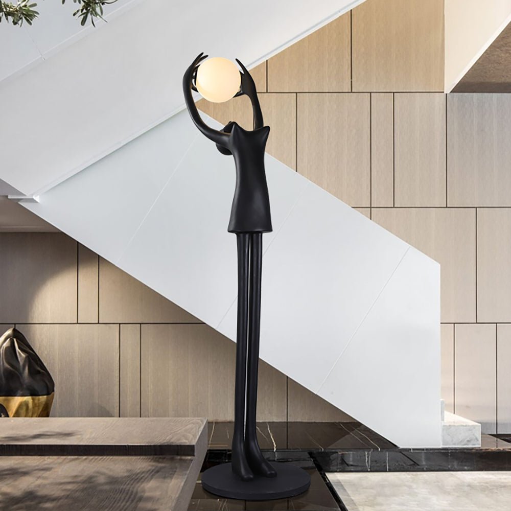 Lynorel Figurative Black Floor Lamp-Neutral Decor