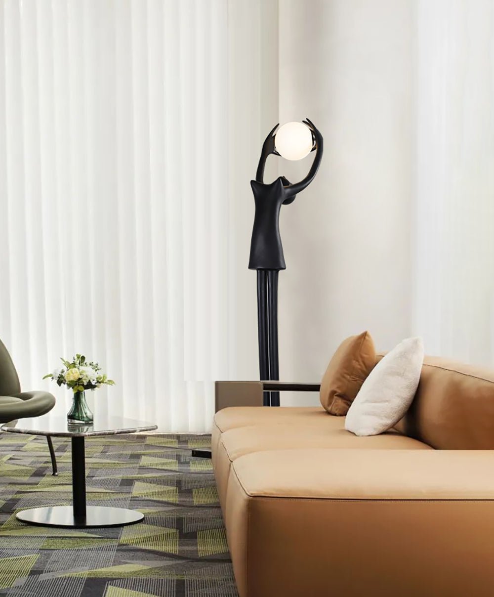 Lynorel Figurative Black Floor Lamp-Neutral Decor