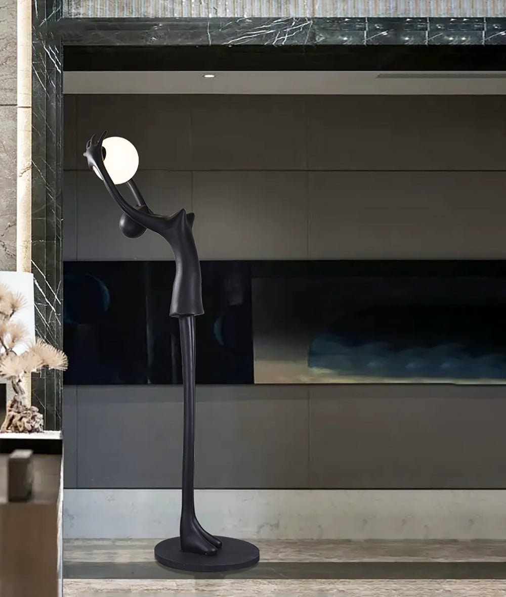 Lynorel Figurative Black Floor Lamp-Neutral Decor