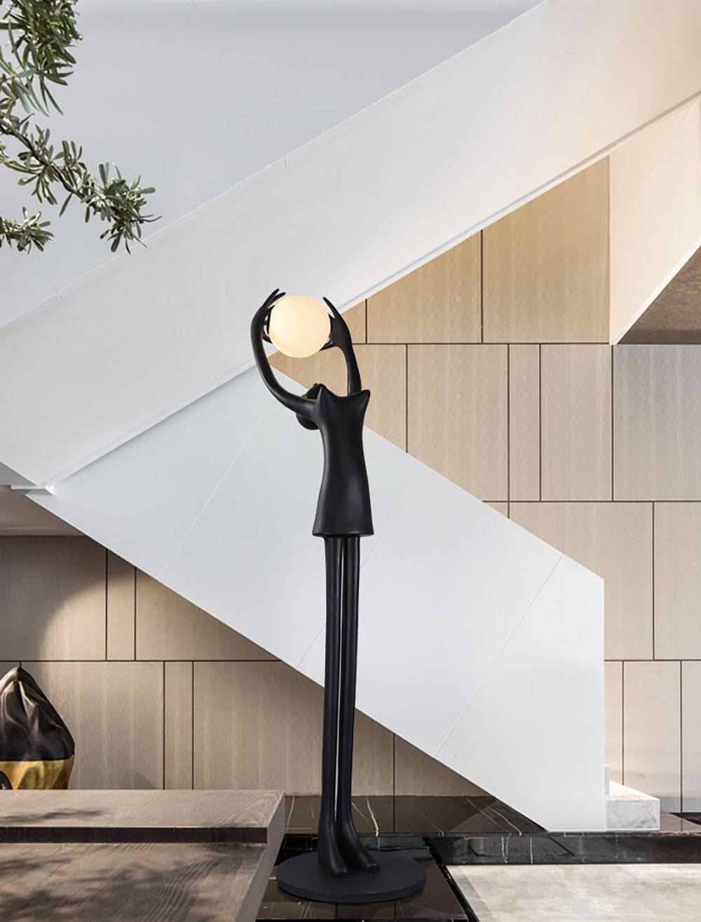 Lynorel Figurative Black Floor Lamp-Neutral Decor