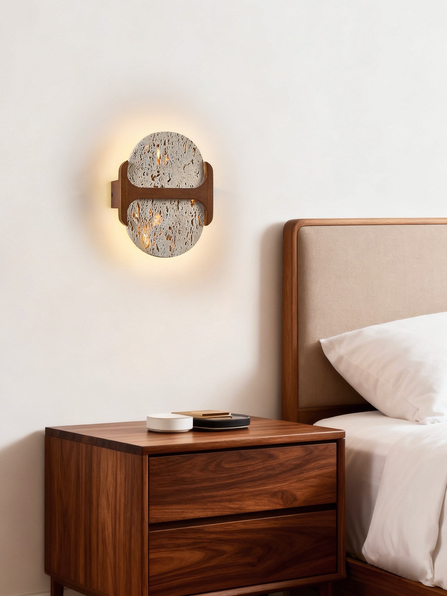 Liora Travertine Wall Light-Neutral Decor
