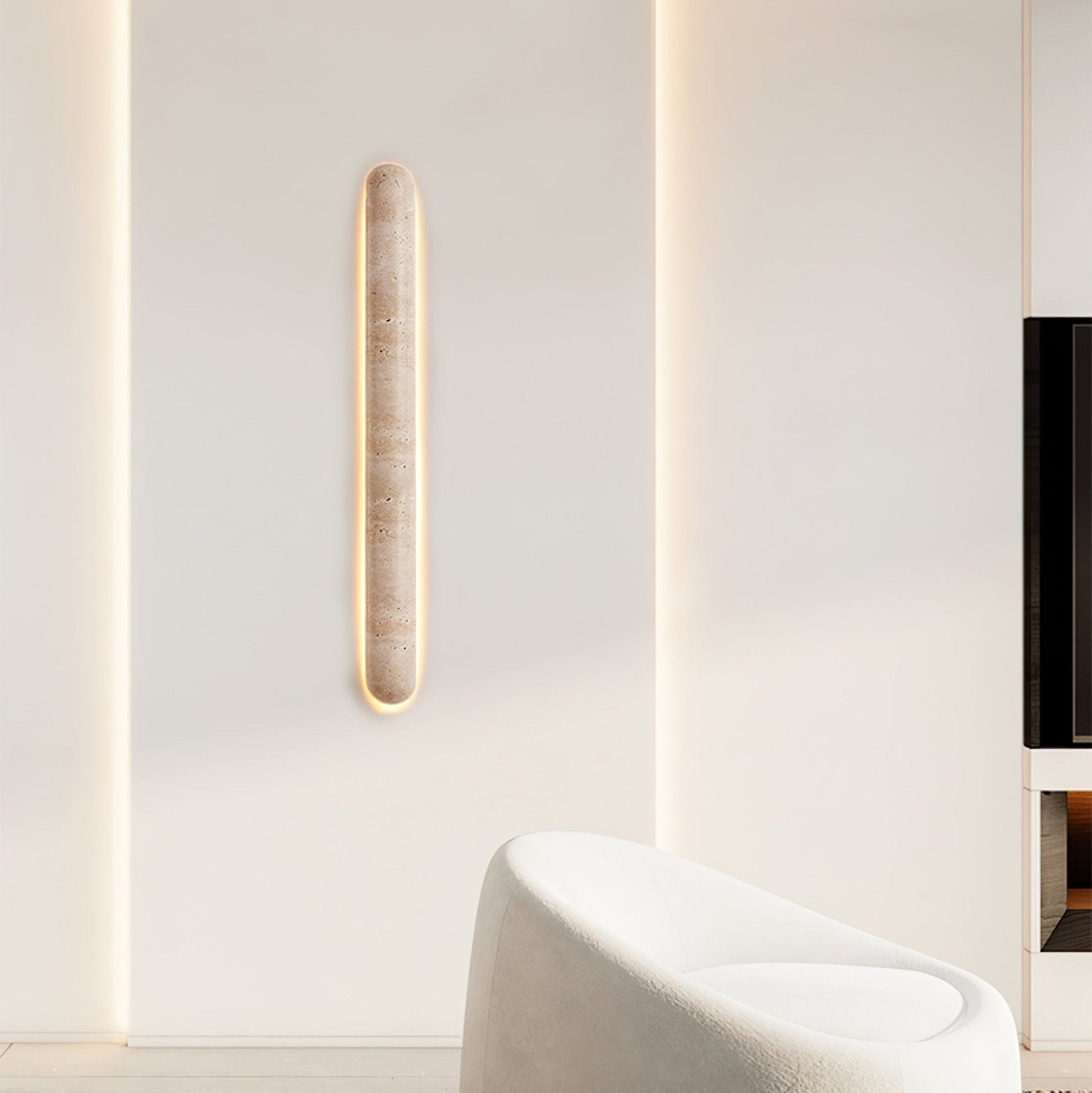 Varo Travertine Wall Light-Neutral Decor