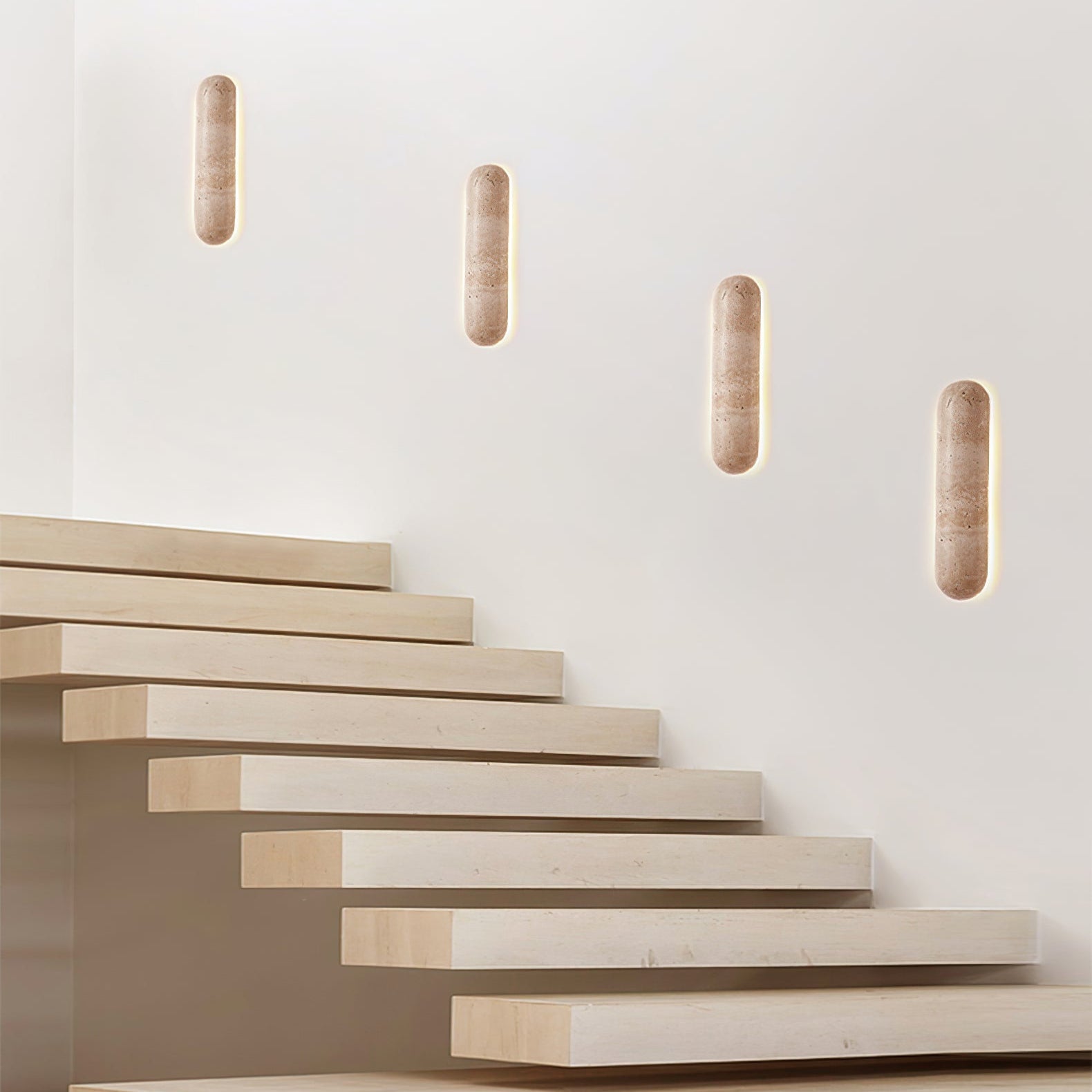 Varo Travertine Wall Light-Neutral Decor