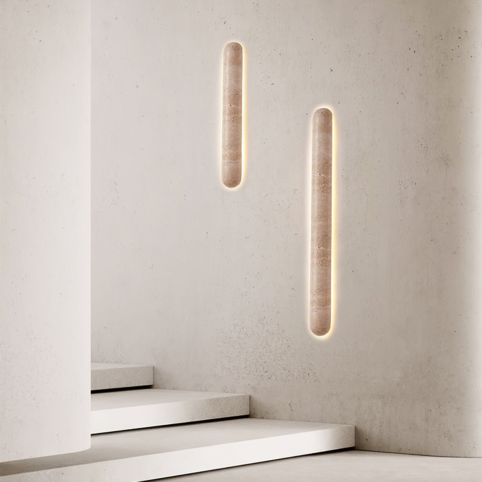 Varo Travertine Wall Light-Neutral Decor