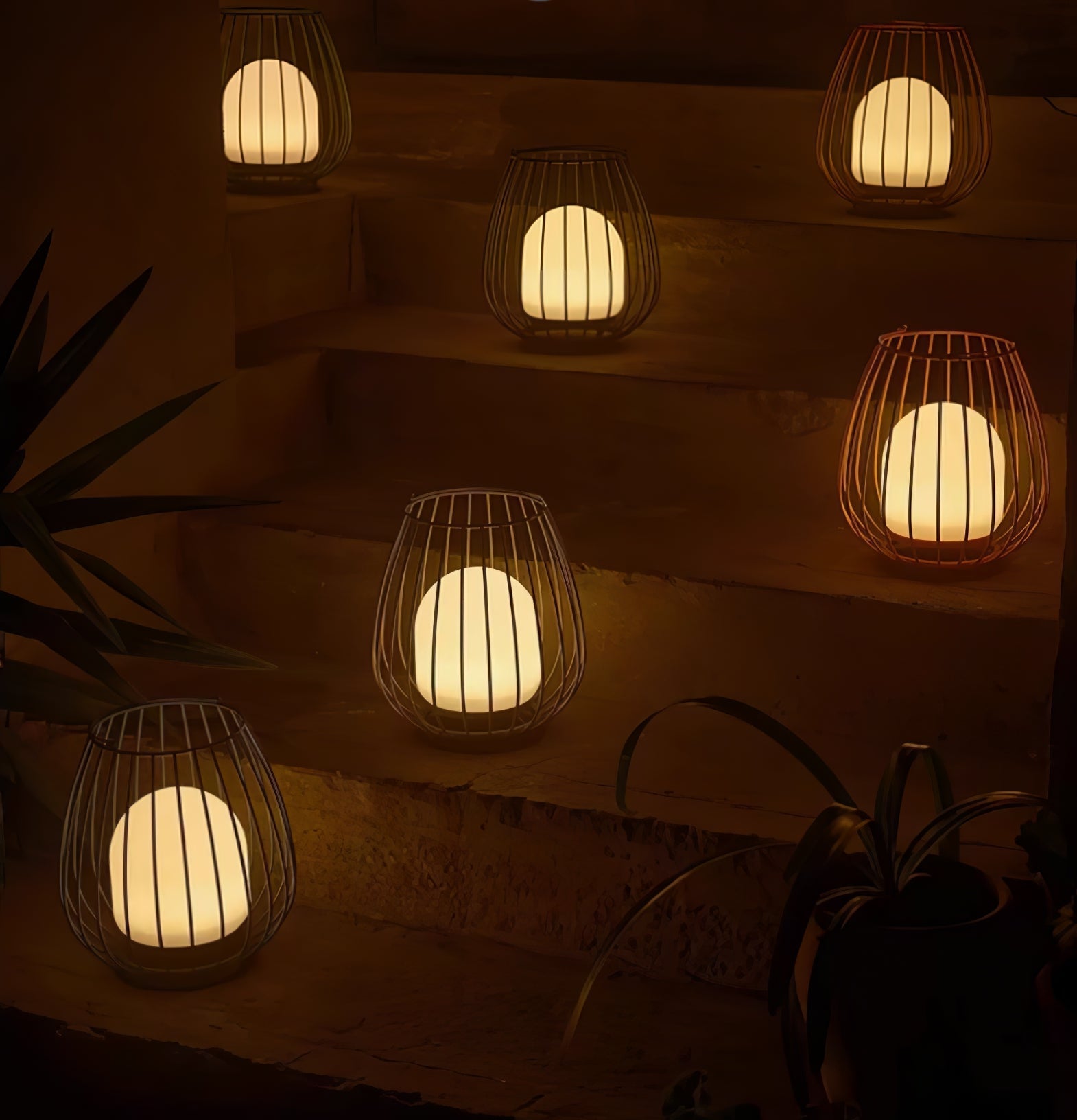 Rhex Rechargeable Outdoor Lantern Light-Neutral Decor