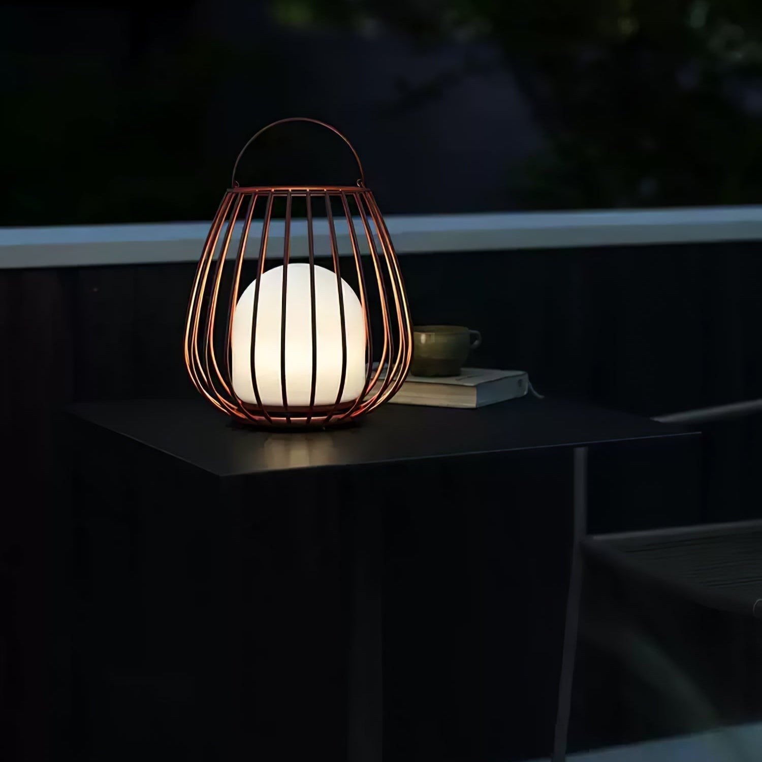 Rhex Rechargeable Outdoor Lantern Light-Neutral Decor