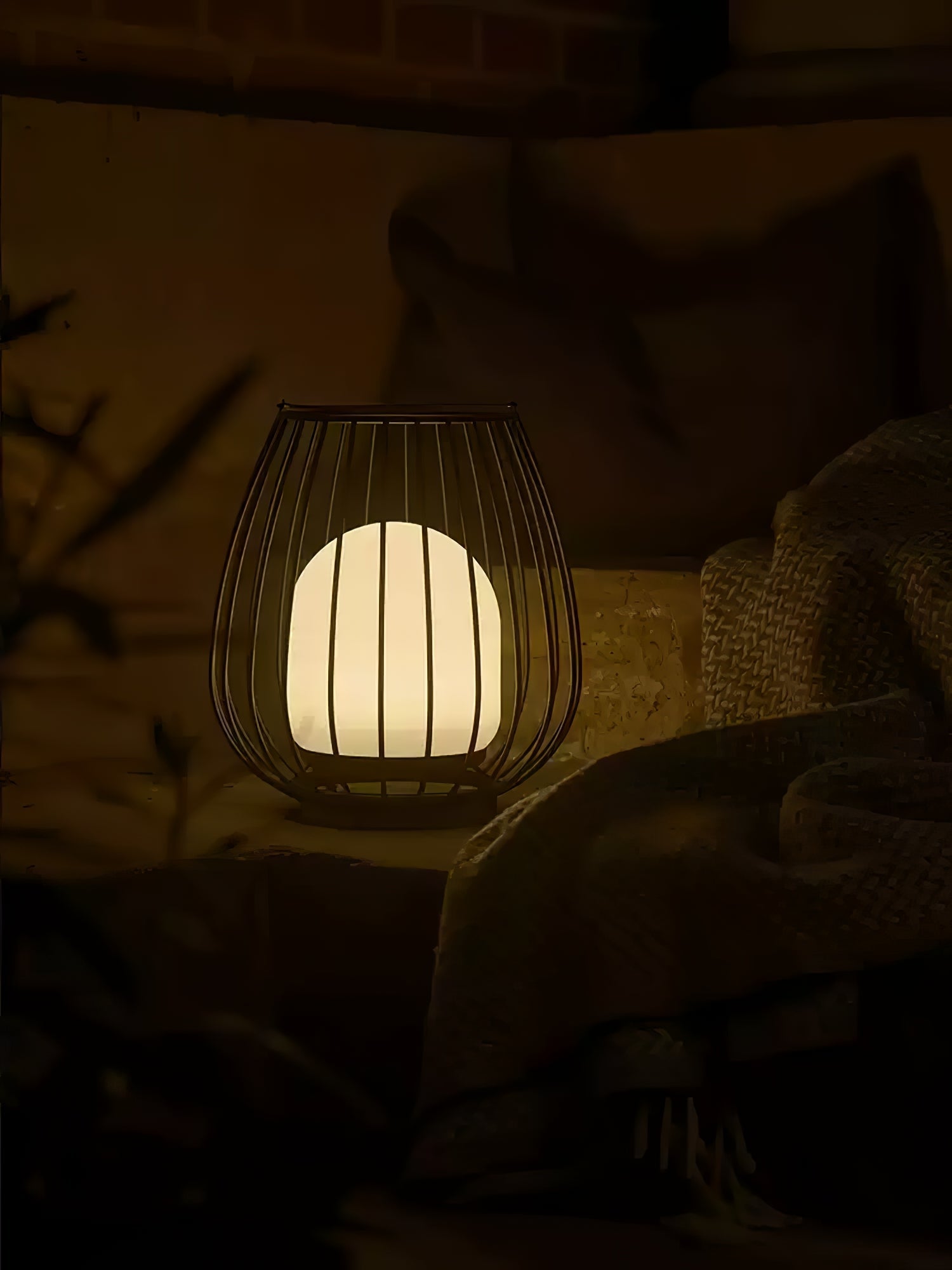 Rhex Rechargeable Outdoor Lantern Light-Neutral Decor