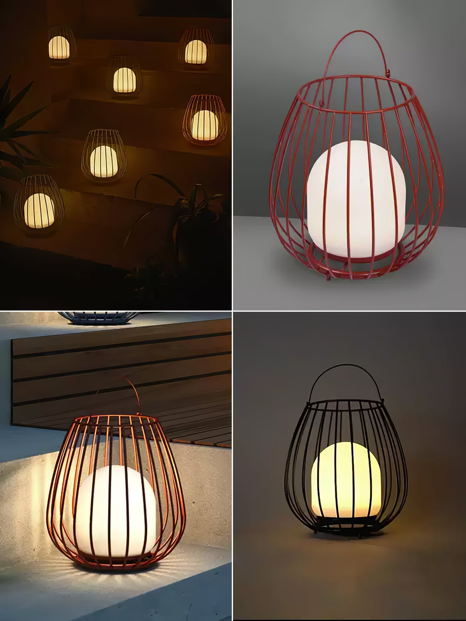 Rhex Rechargeable Outdoor Lantern Light-Neutral Decor