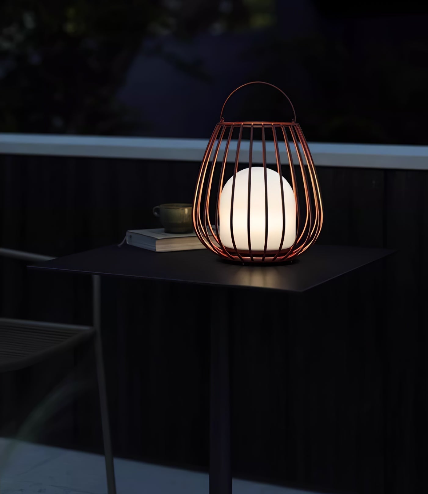 Rhex Rechargeable Outdoor Lantern Light-Neutral Decor